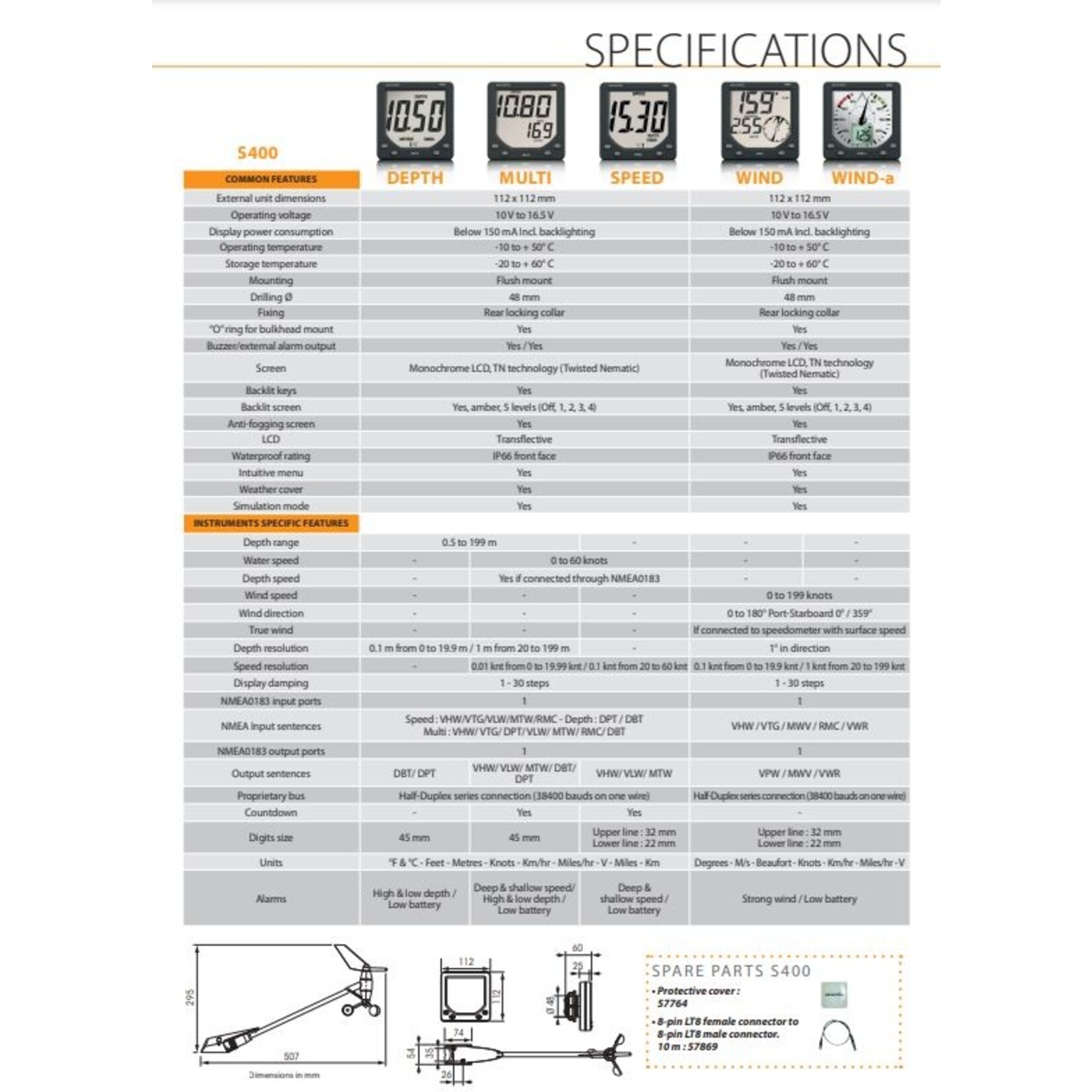 Plastimo Advansea wind speed wind s400 complete