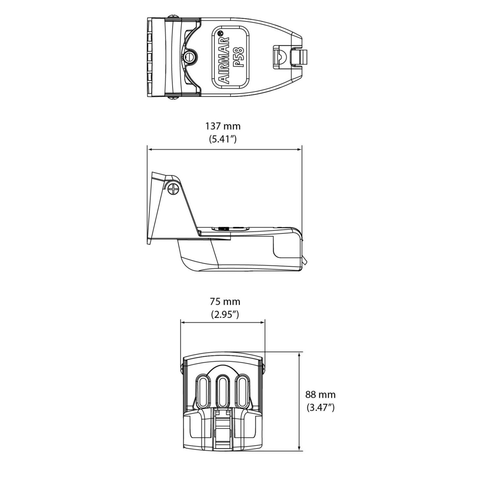 Plastimo Airmar p58 50/200 speed/temp transom tdx