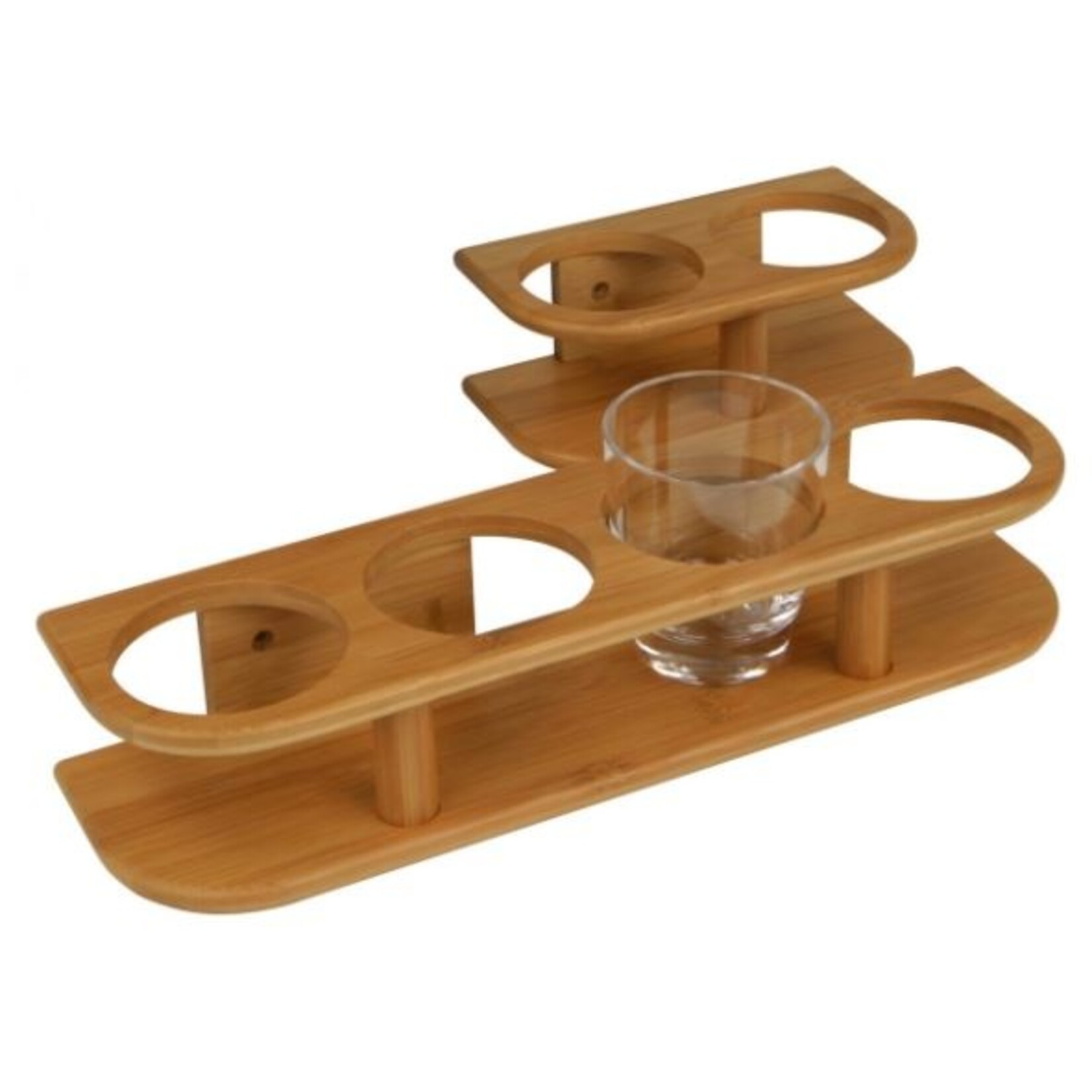 Plastimo Bamboo shelf 4 glasses