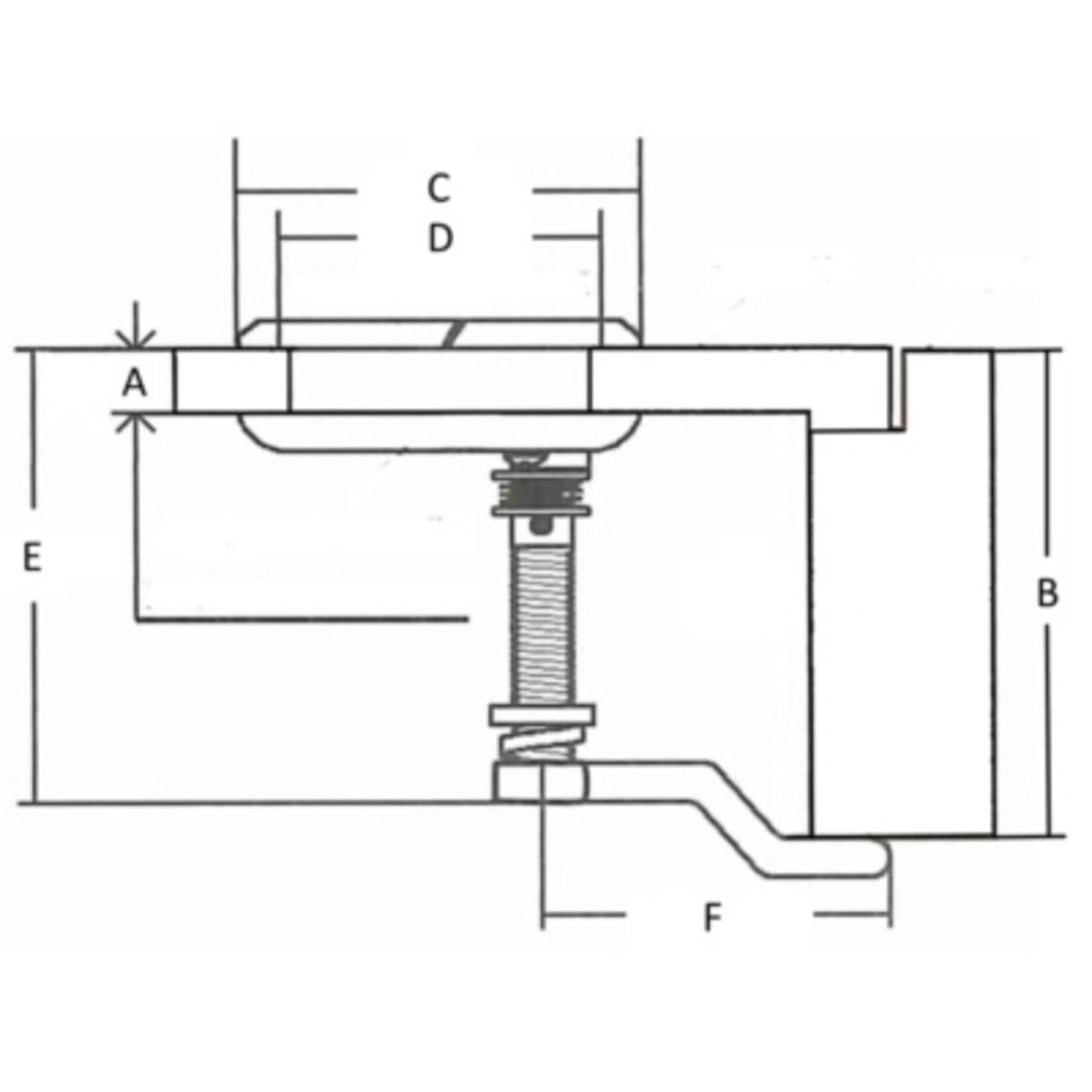 Plastimo Flush latch st.st.316 waterproof