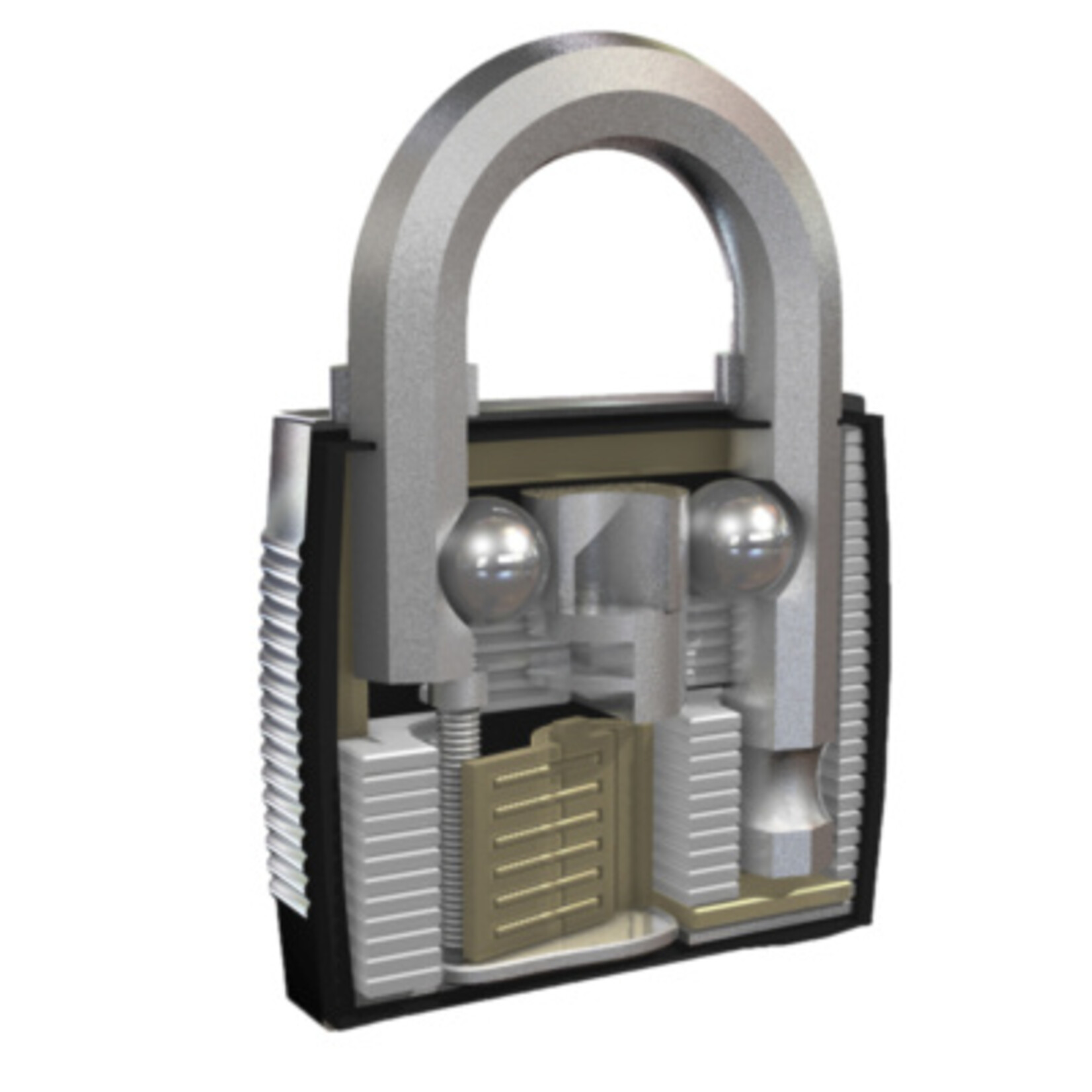 Padlock lamin.steel coated45mm oct.shack