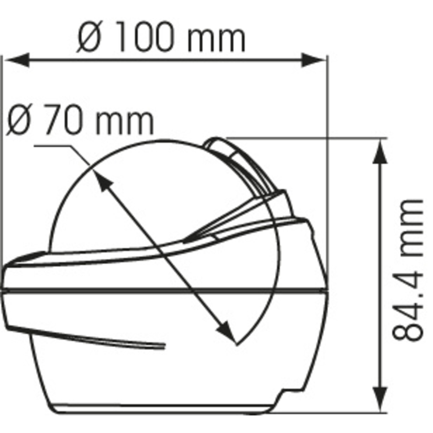 Plastimo Compass off75 binnacle bk/bk card z/abc