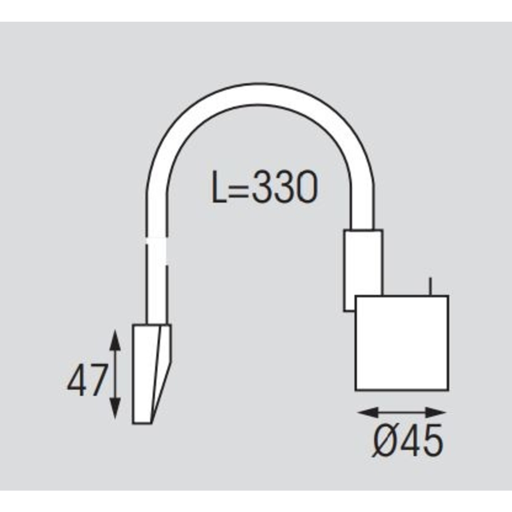 Plastimo Chart light wh/red led kurs 330mm black