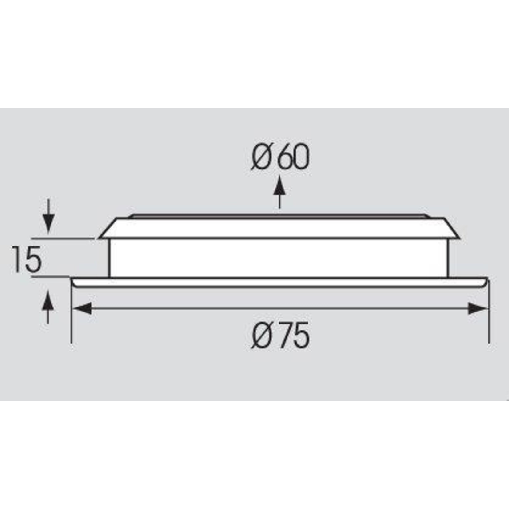 Plastimo Downlight led vega 75 touch dimmer wht