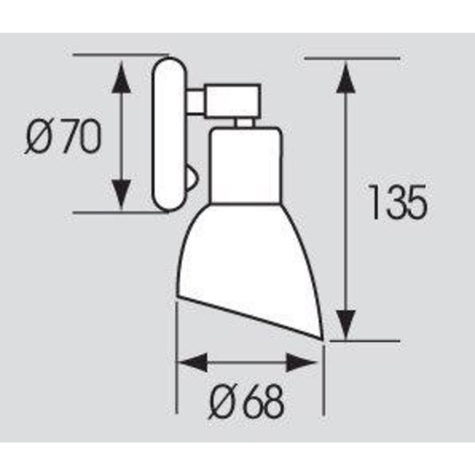 Plastimo Wall light opal wht switch chr.base