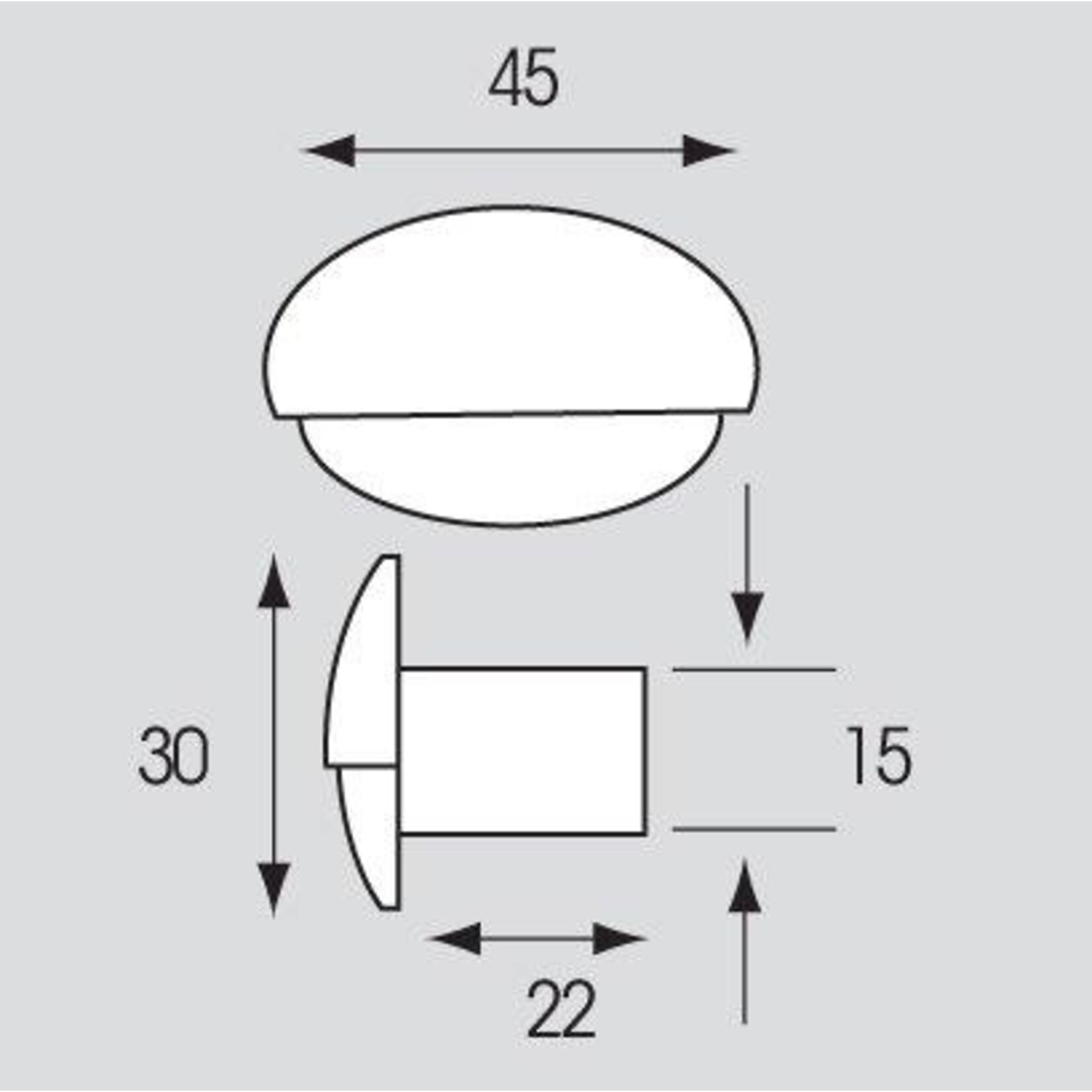 Plastimo Courtesy light led wht steplight wht