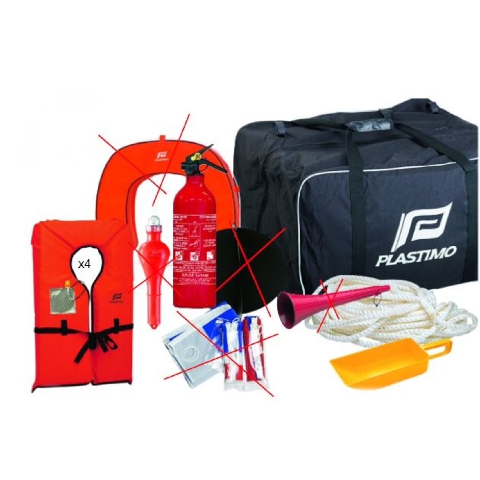 Plastimo Bag with safety equipment 4p <=2 nm