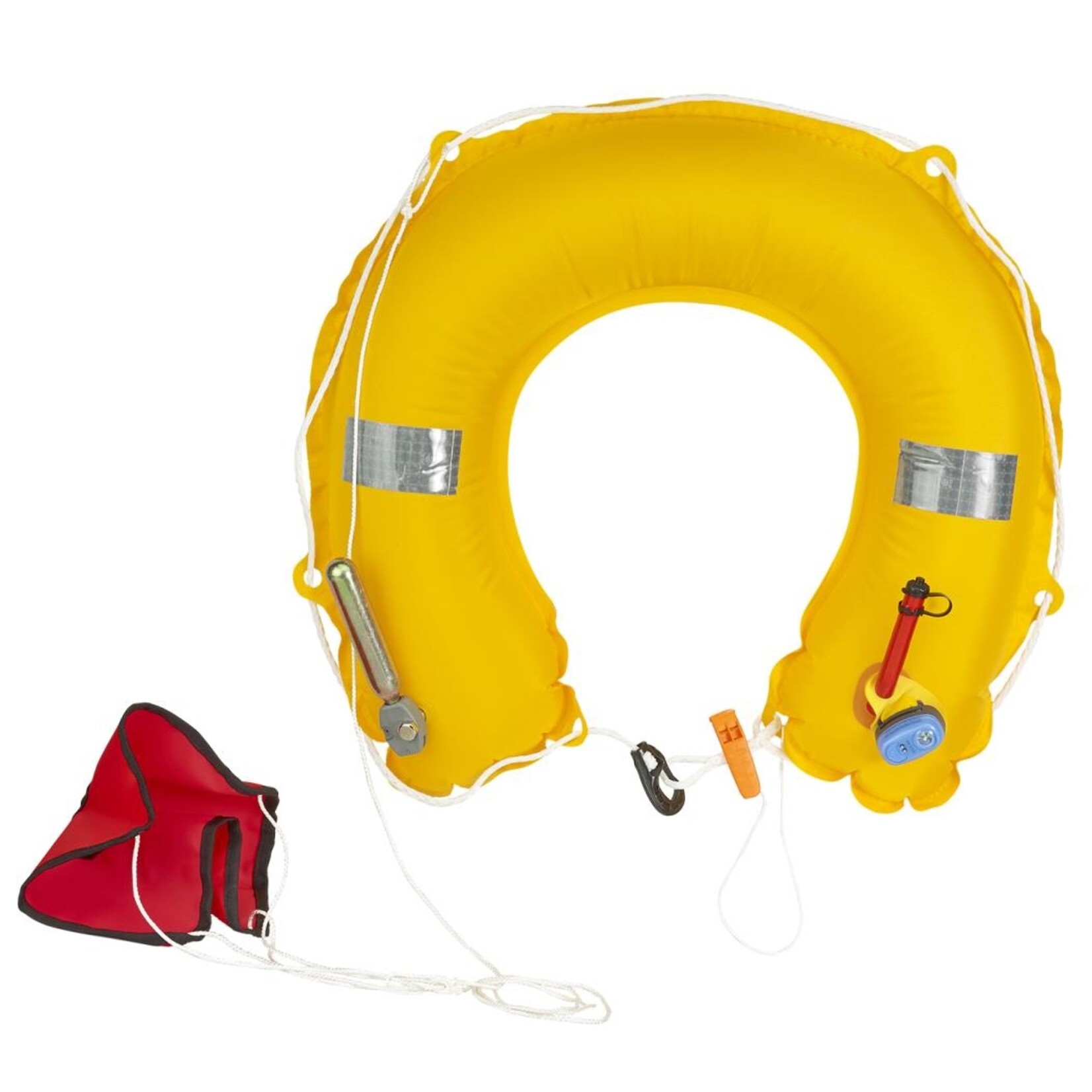 Plastimo Horseshoe buoy inflat yellow with light