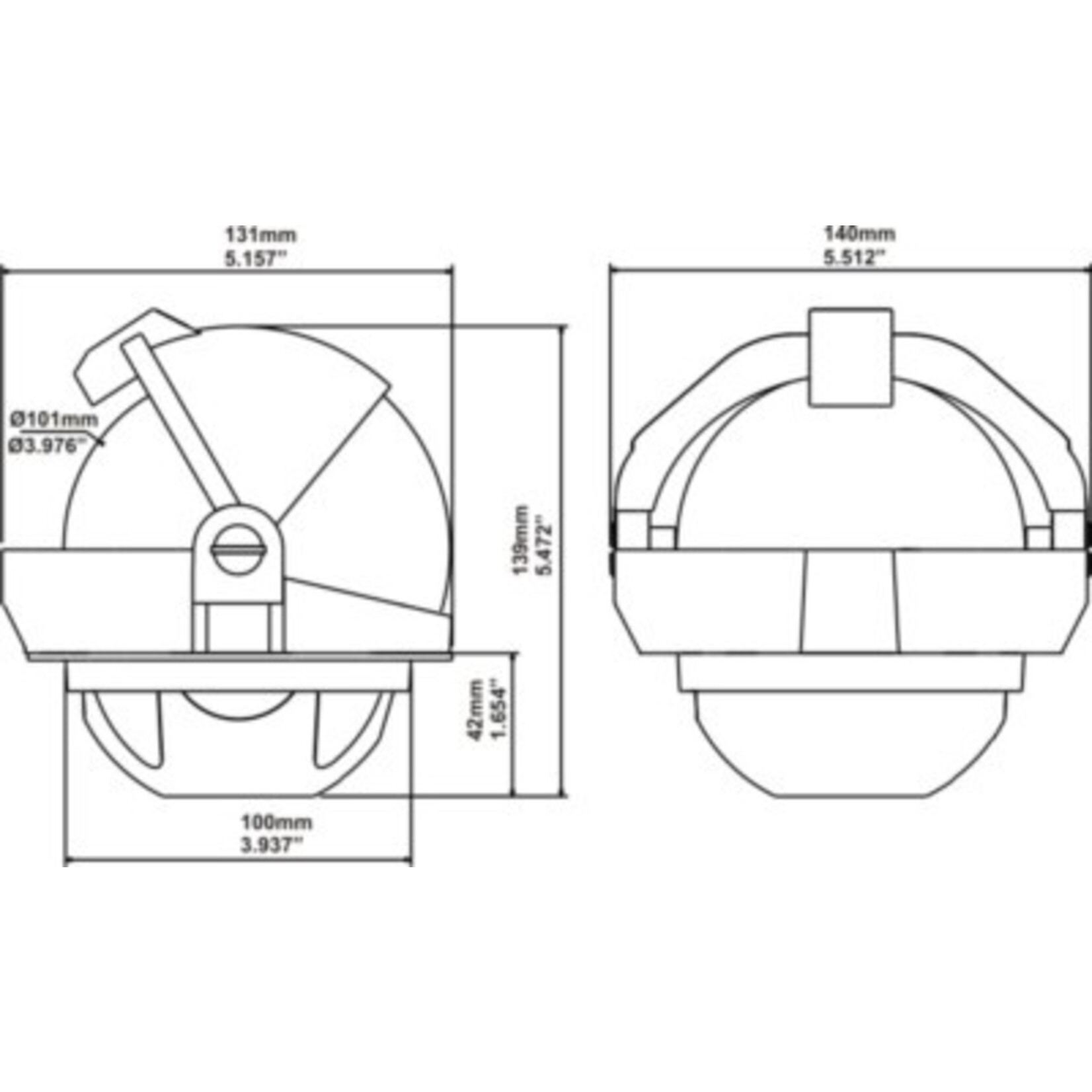 Plastimo Offshore 105 conical card black z/abc