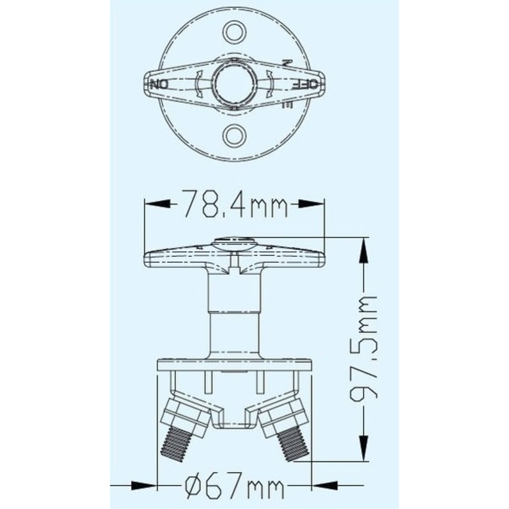 Plastimo Battery switch 12v 300a