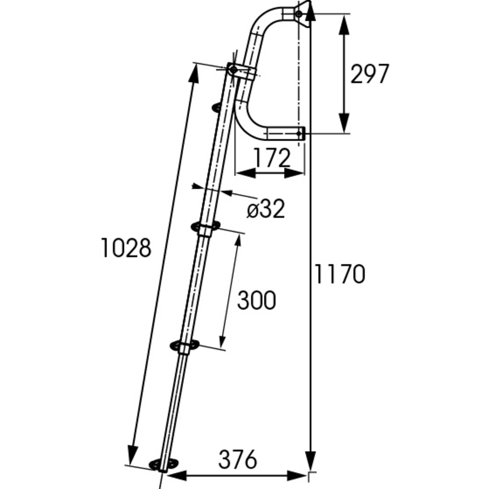 Plastimo Ladder tilt up telescopique 3 steps