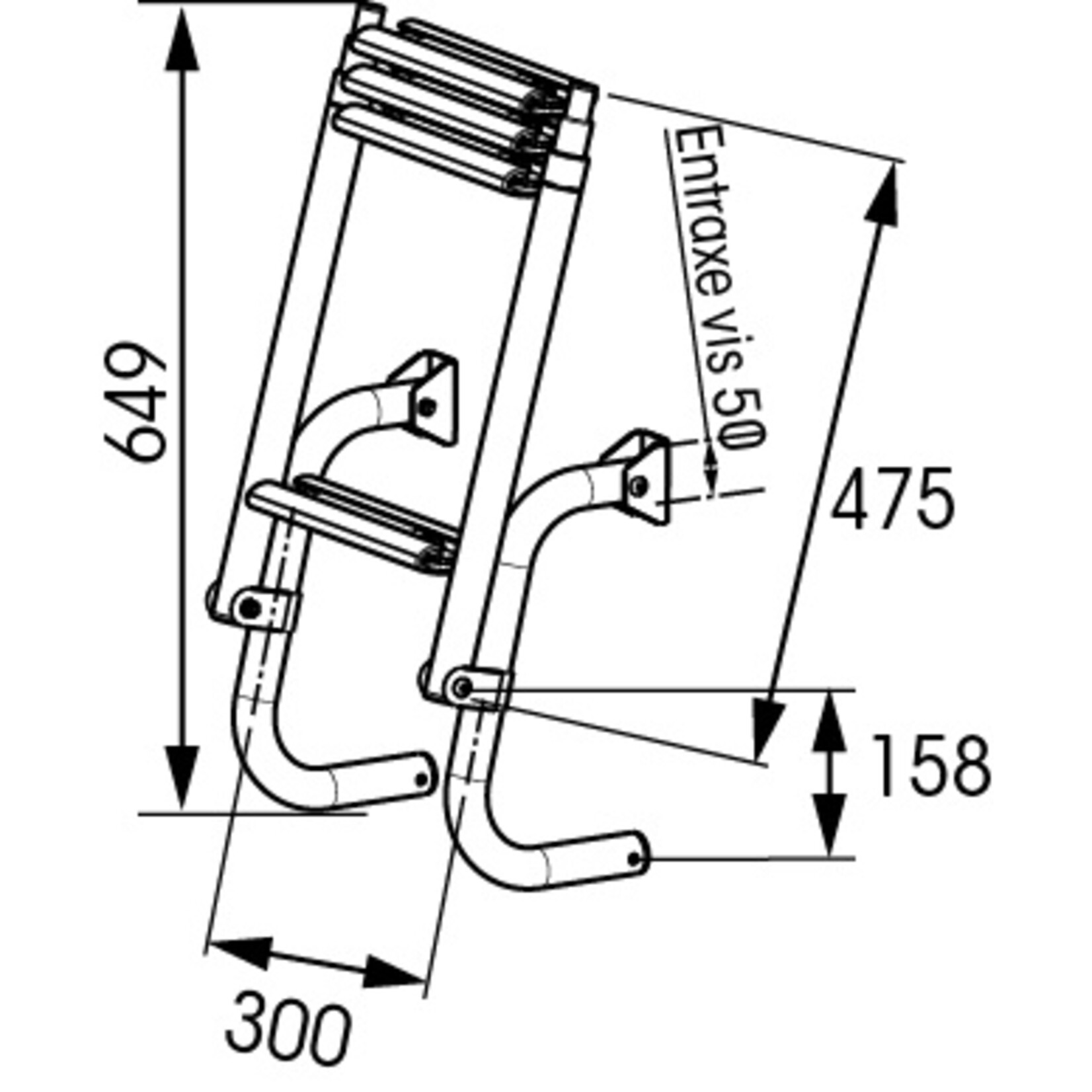 Plastimo Ladder tilt up telescopique 3 steps