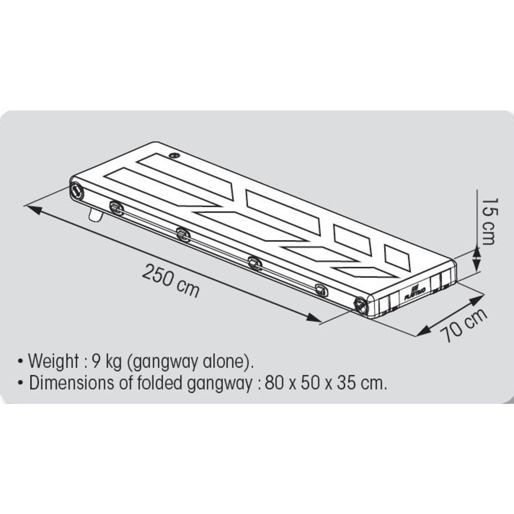 Plastimo Gangway inflatable 250 x 75