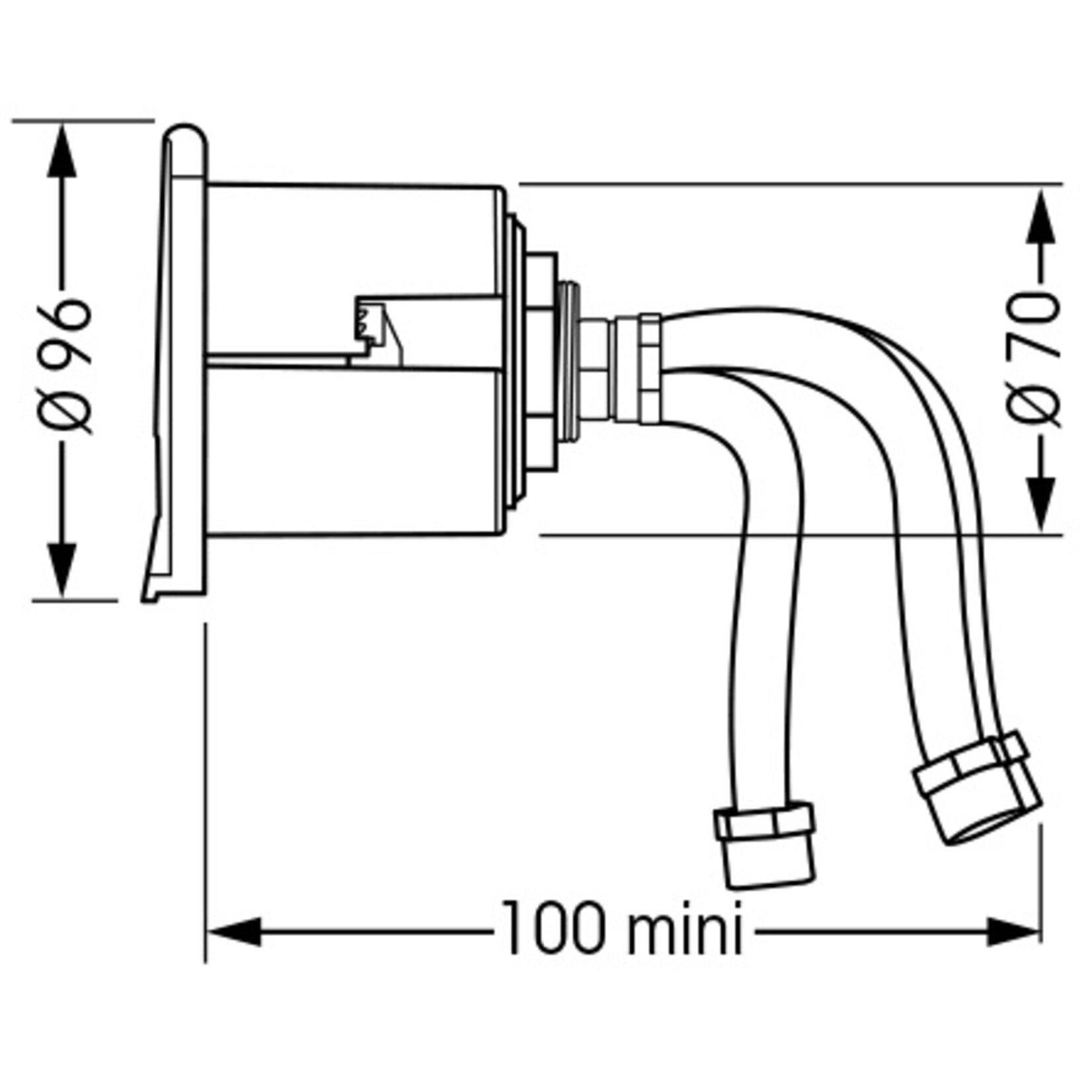 Plastimo Mixer tap+white round cover