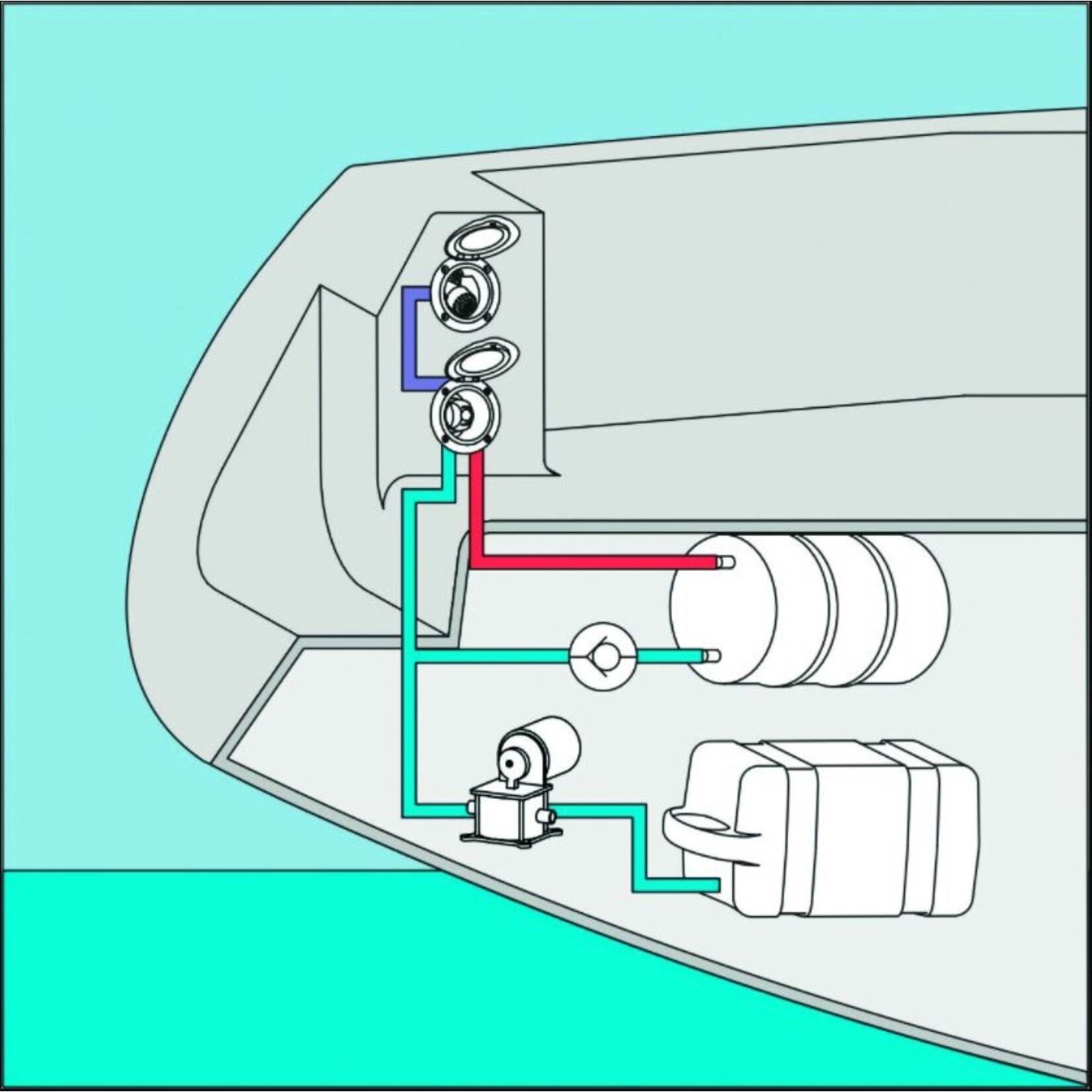 Plastimo Mixer tap+white square cover