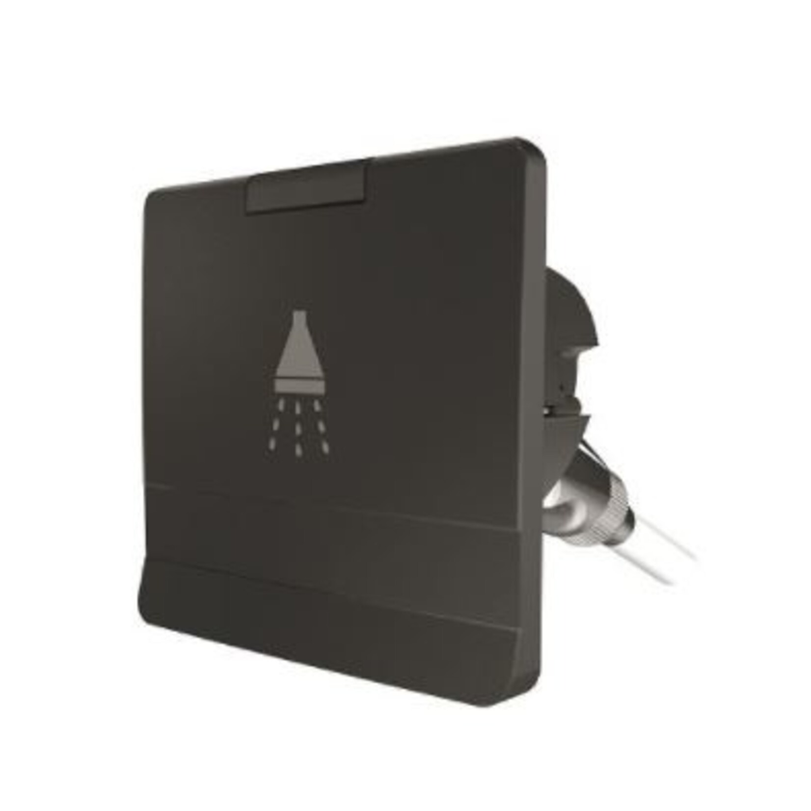 Plastimo Water outlet straight+black square cover