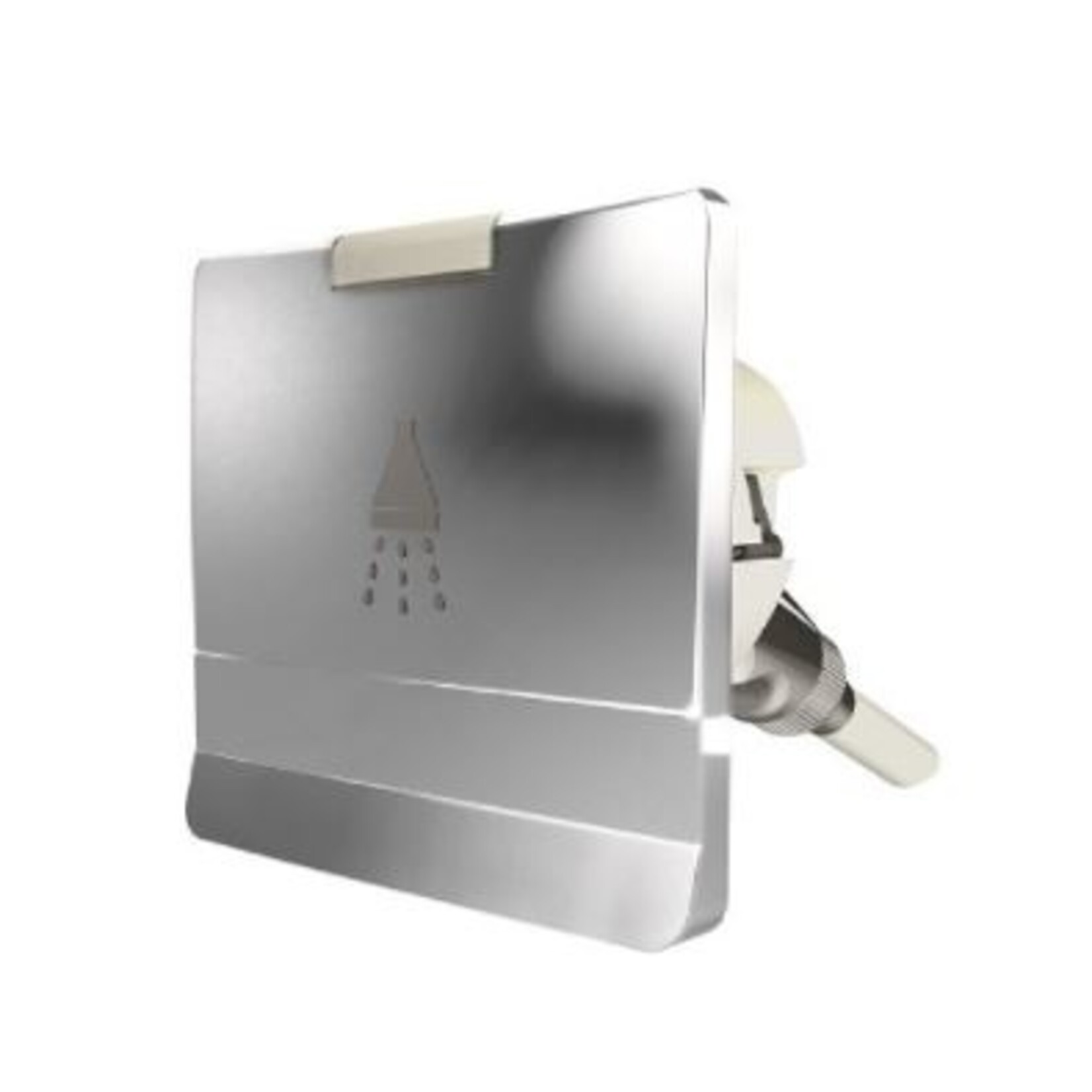 Plastimo Water inlet straight+chrome square cover