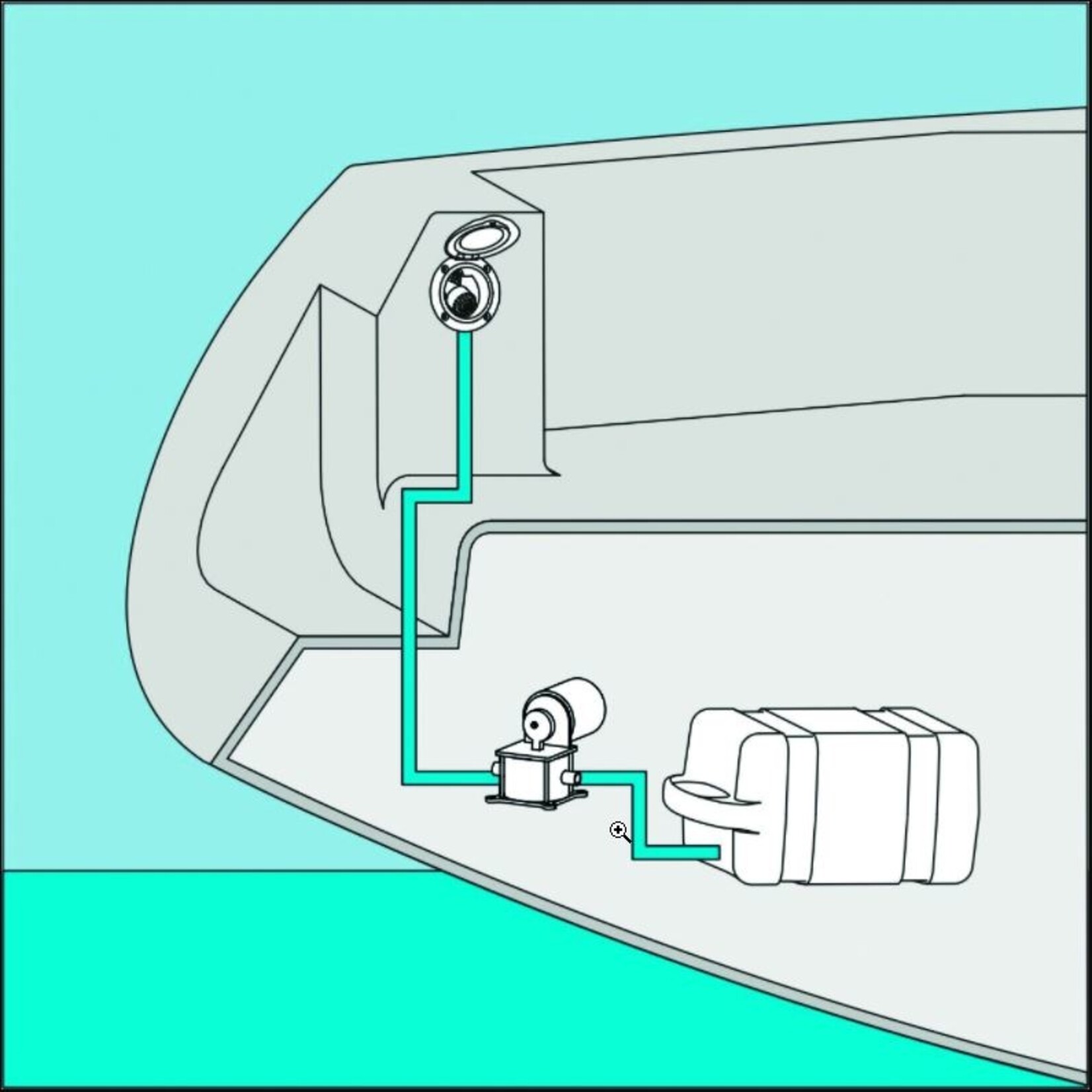 Plastimo Chrom showerhead+whit squarcover+3m hose