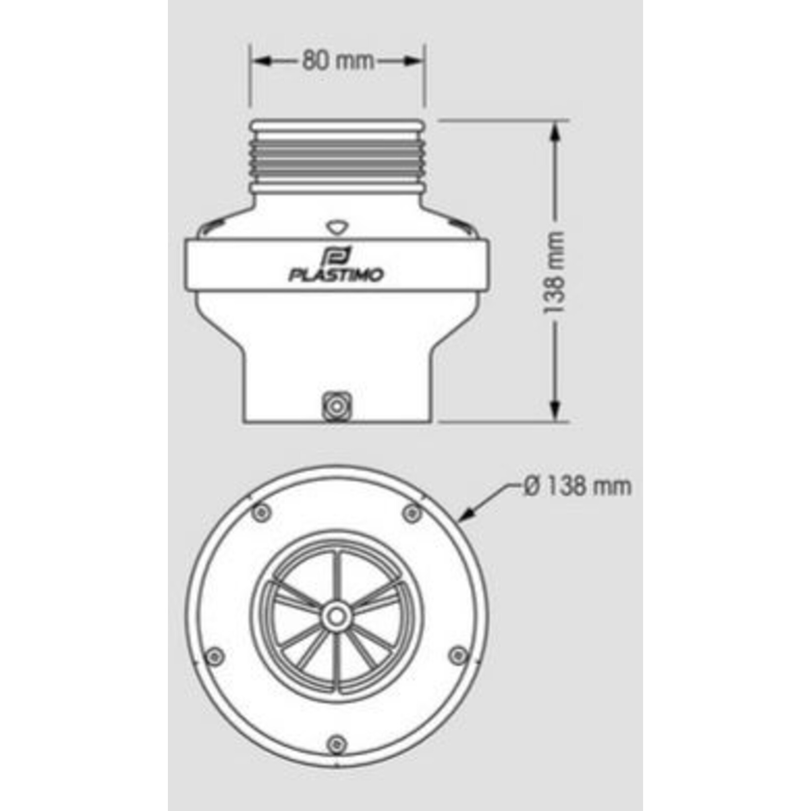 Plastimo Ez air compact venting system d80