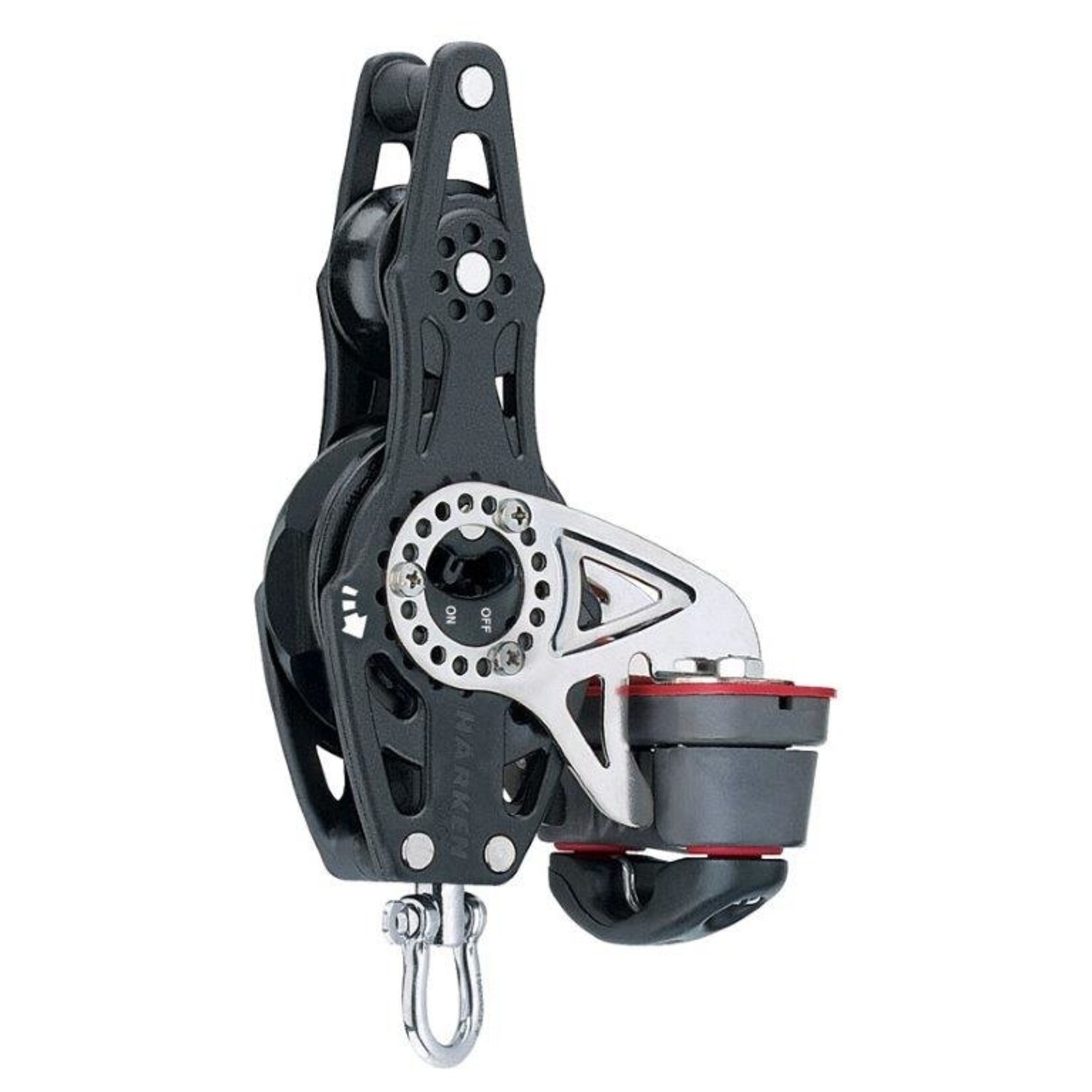 Harken 57mm Carbo Fiddle Ratchet w/Becket/Cam