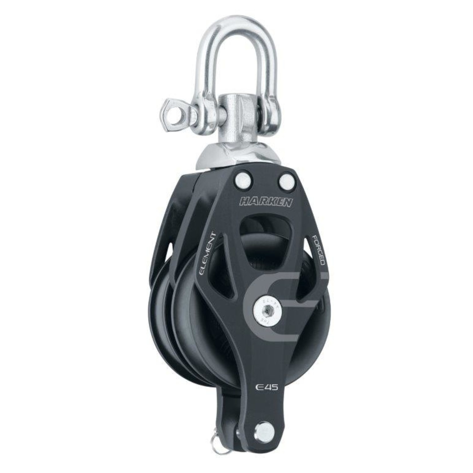 Harken 45mm Element Double Swiv blck w/Bkt