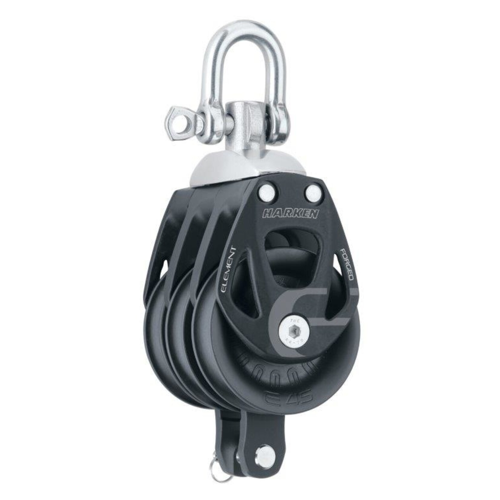 Harken 45mm Element Triple Swiv blck w/Bkt