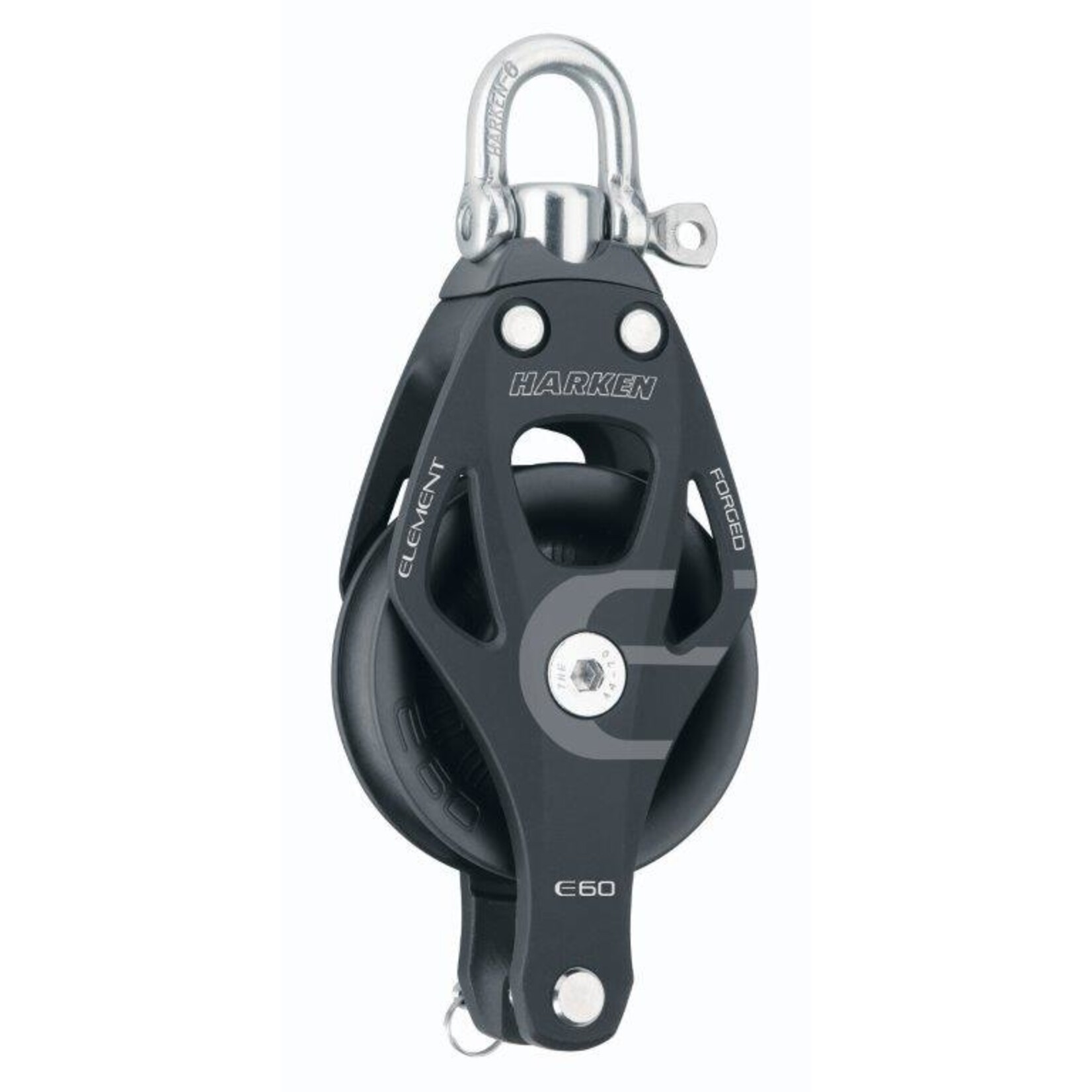 Harken 60mm Element Single Swiv blck w/Bkt