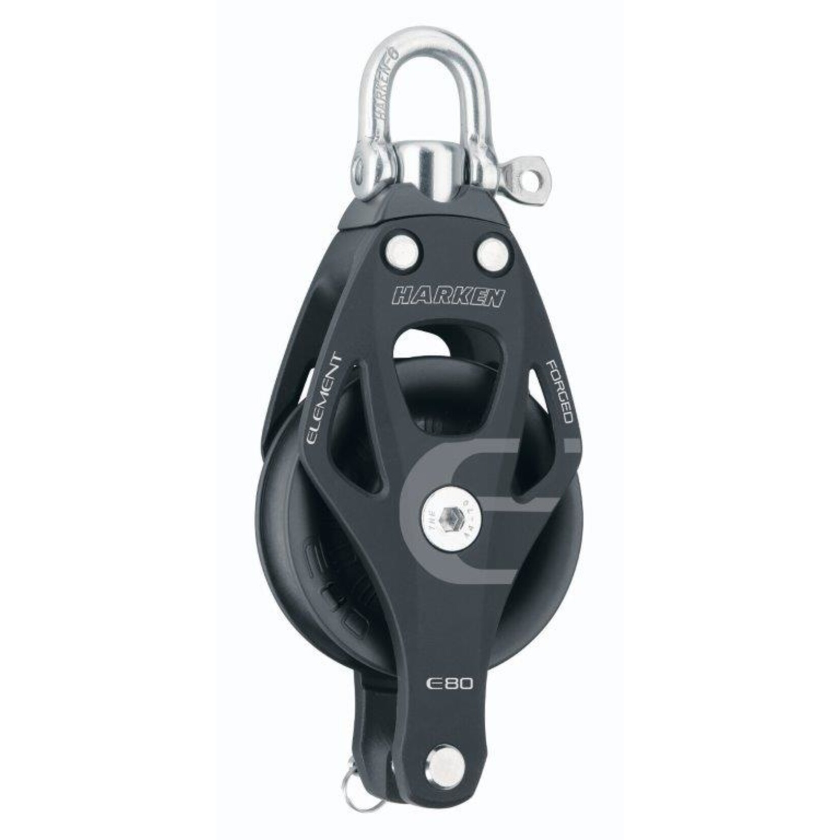 Harken 80mm Element Single Swiv blck w/Bkt