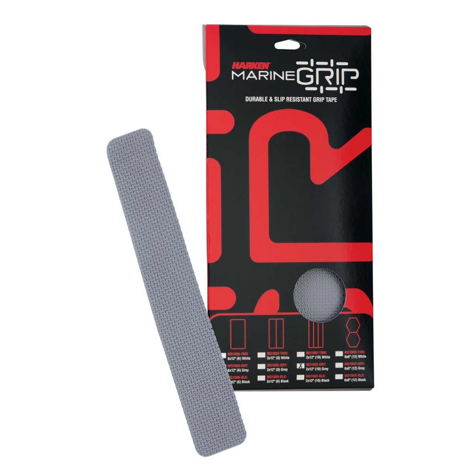 Harken Grip Tape-Grey Panel 2x12in(10) Kit