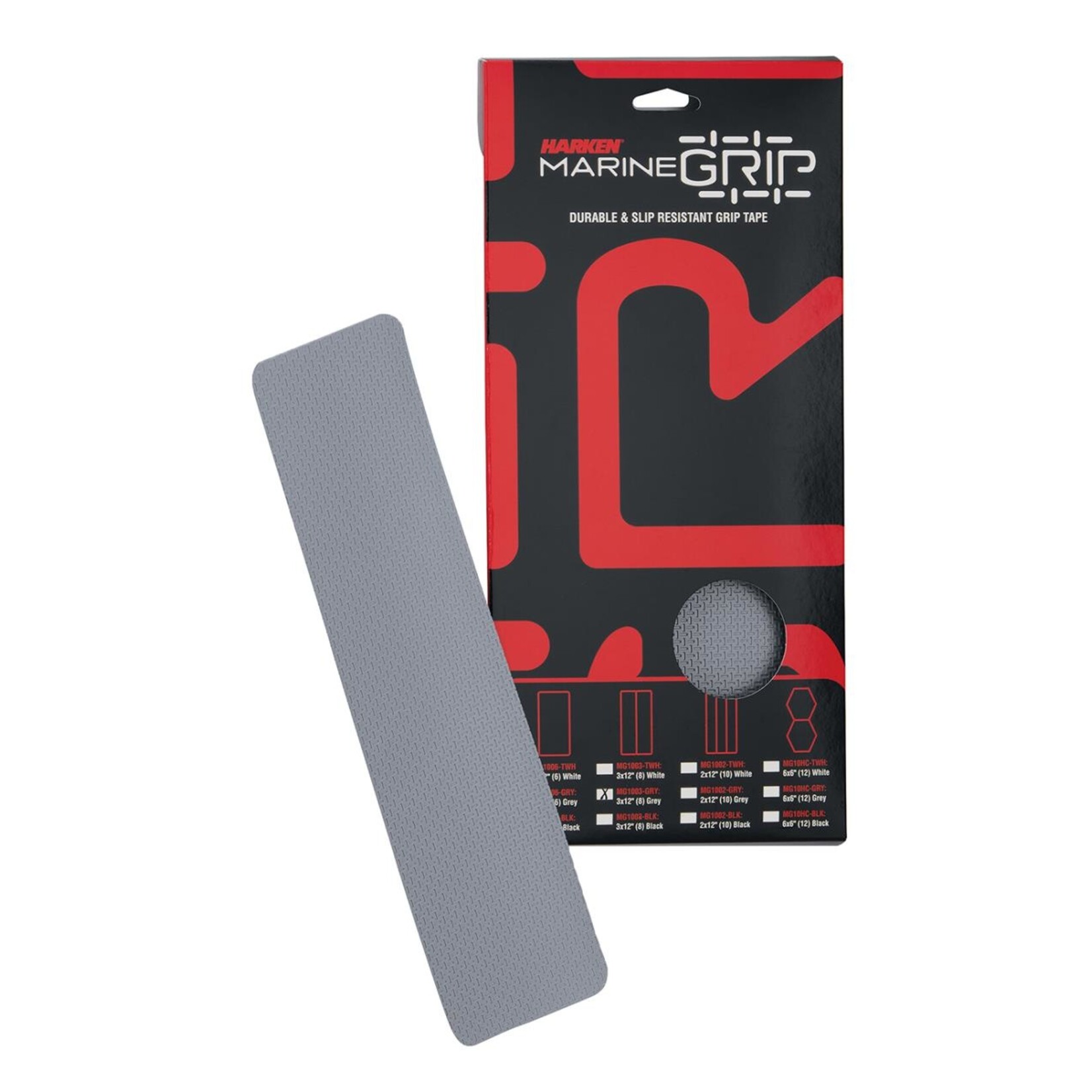 Harken Grip Tape-Grey Panel 3x12in(8) Kit