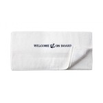 Captain's Collection Towel Welcome on board embroidered 50 x 100 cm white