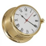 Schatz Clock - Royal - ø180mm - polished/brushed brass - roman numerals