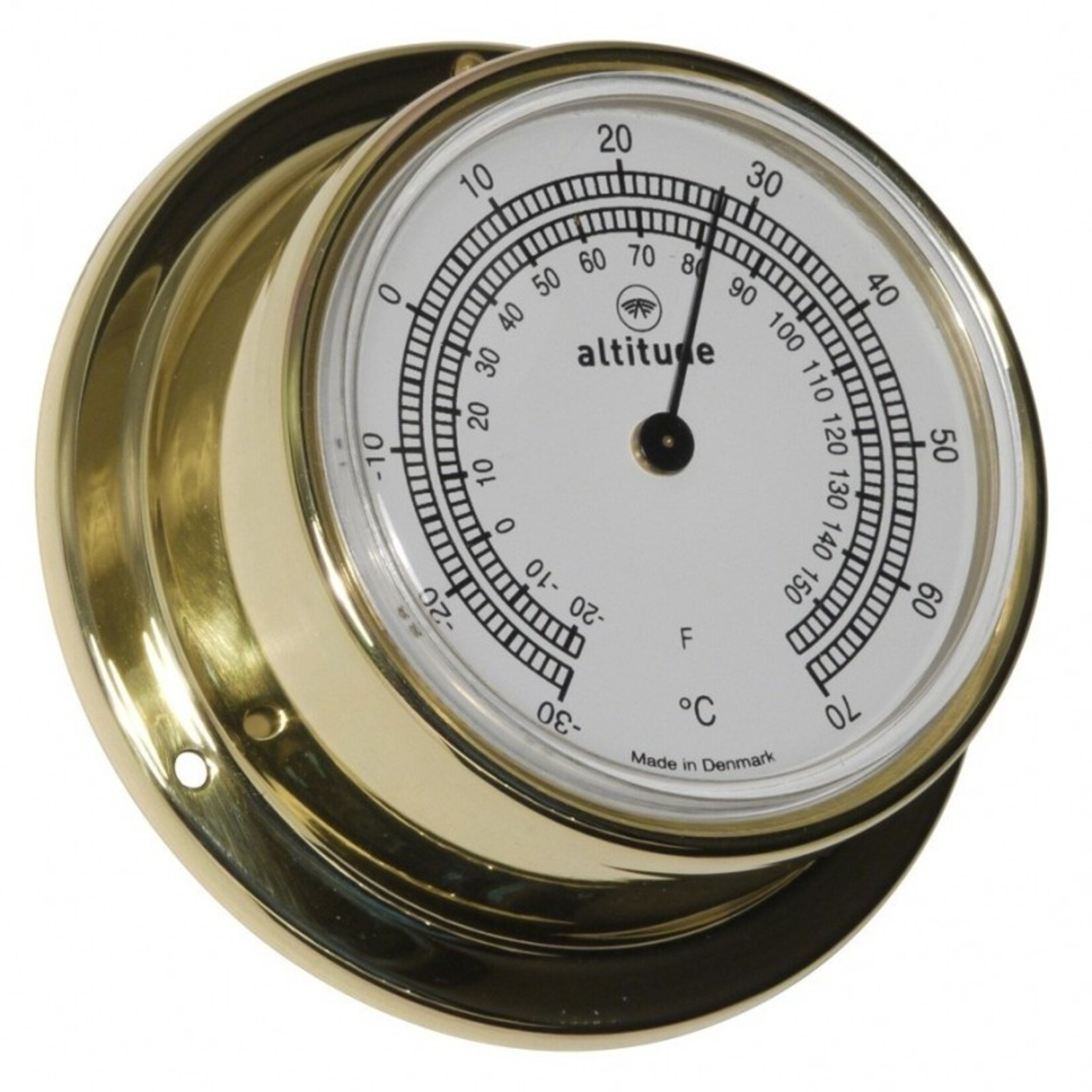 Altitude Thermometer - ø71mm - brass - Altitude