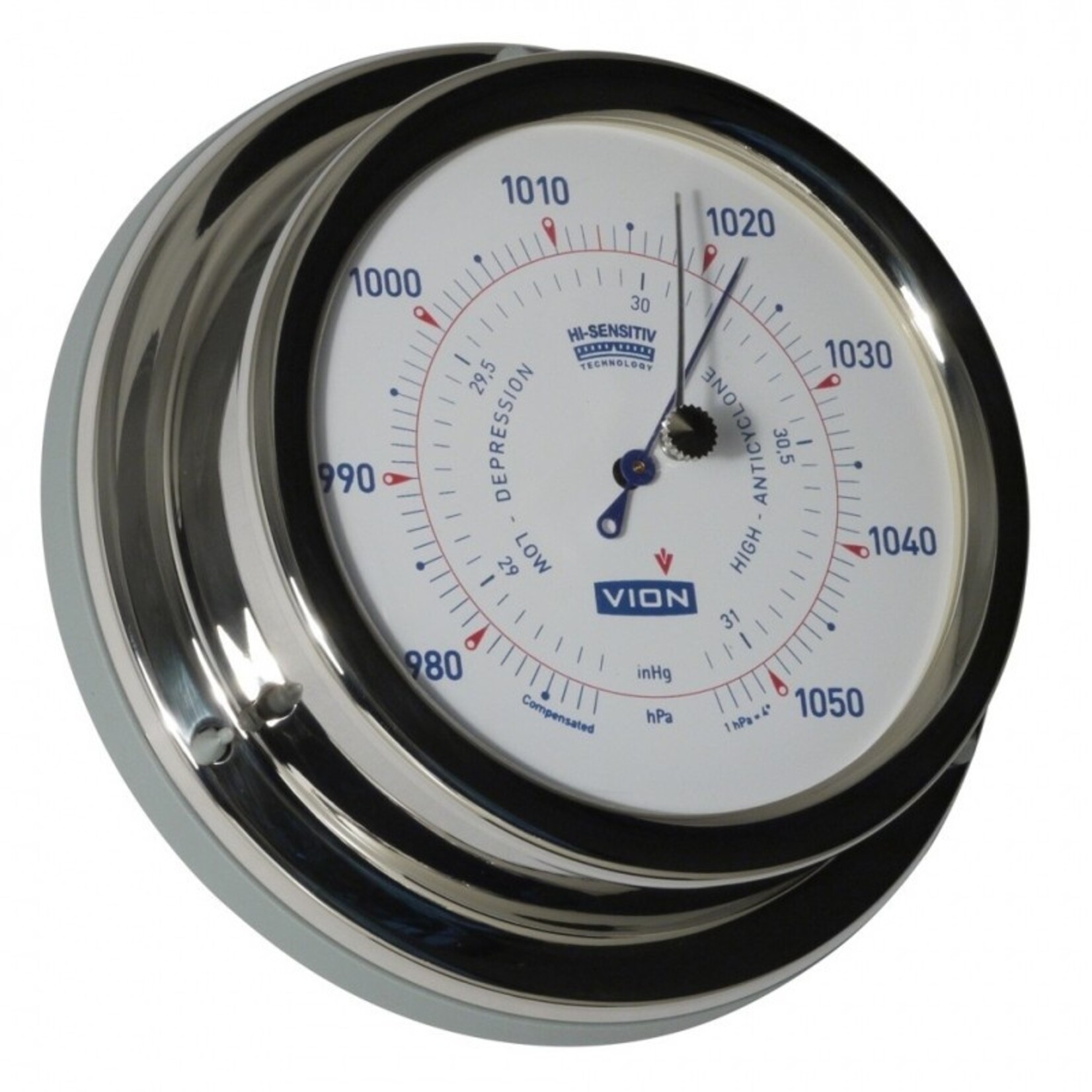 Vion Barometer - polished stainless steel - hi sensitiv - ø127mm - VION