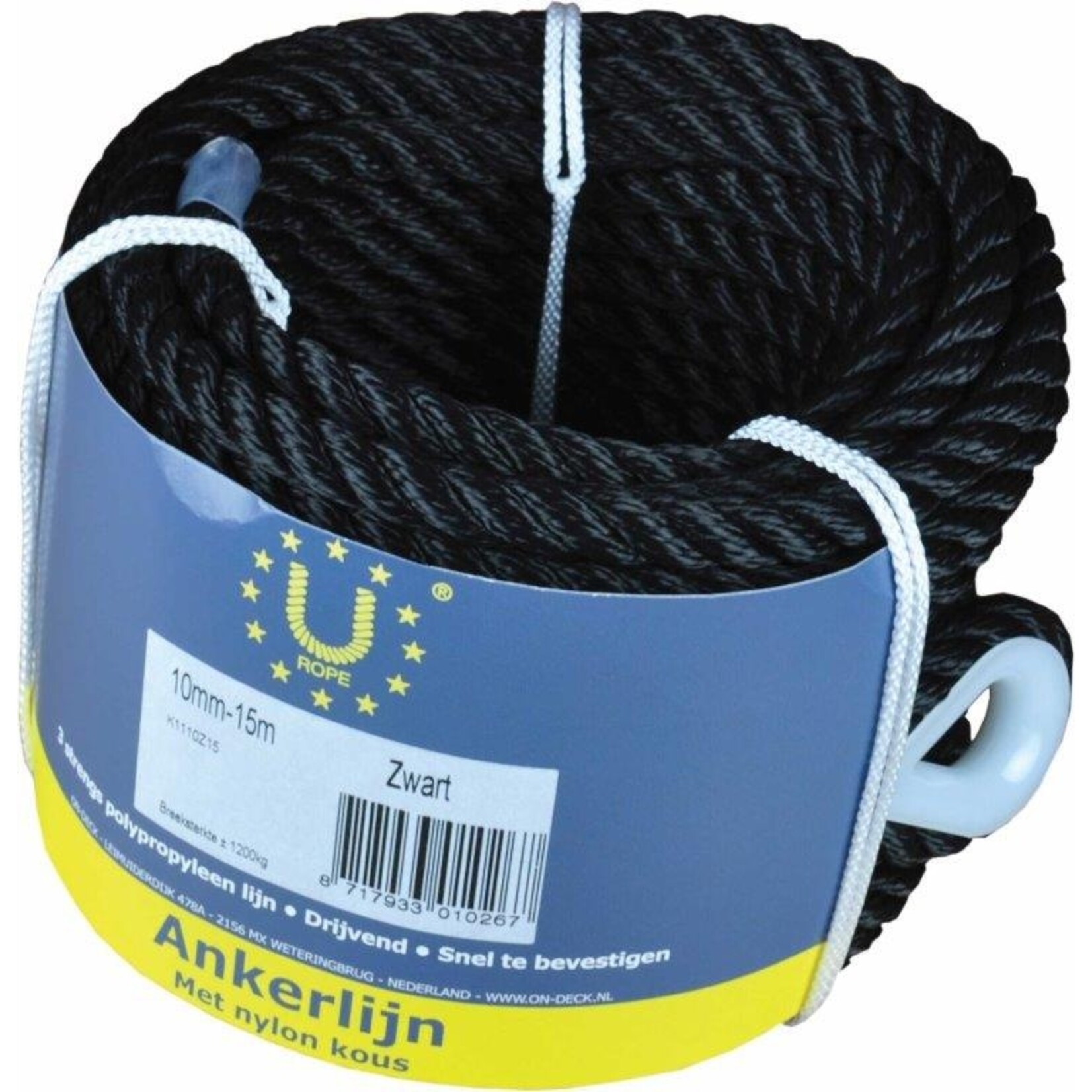 U-Rope Anchorline 12mm x 20m. black