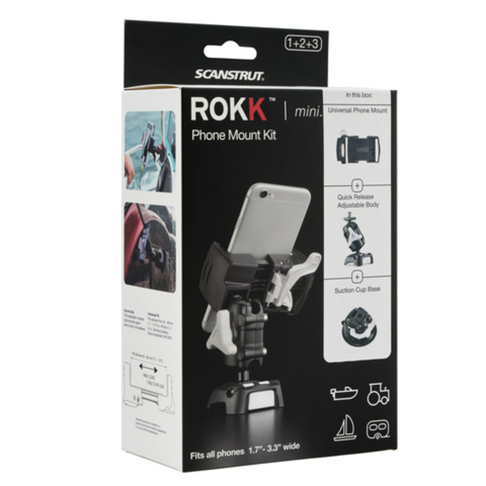 Scanstrut ROKK Mini for phone w. rail base