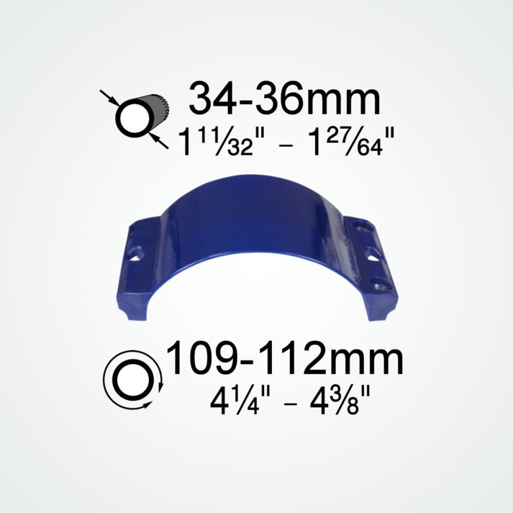 Clamcleat Clamp for 110-112mm circumference blauw - Loose