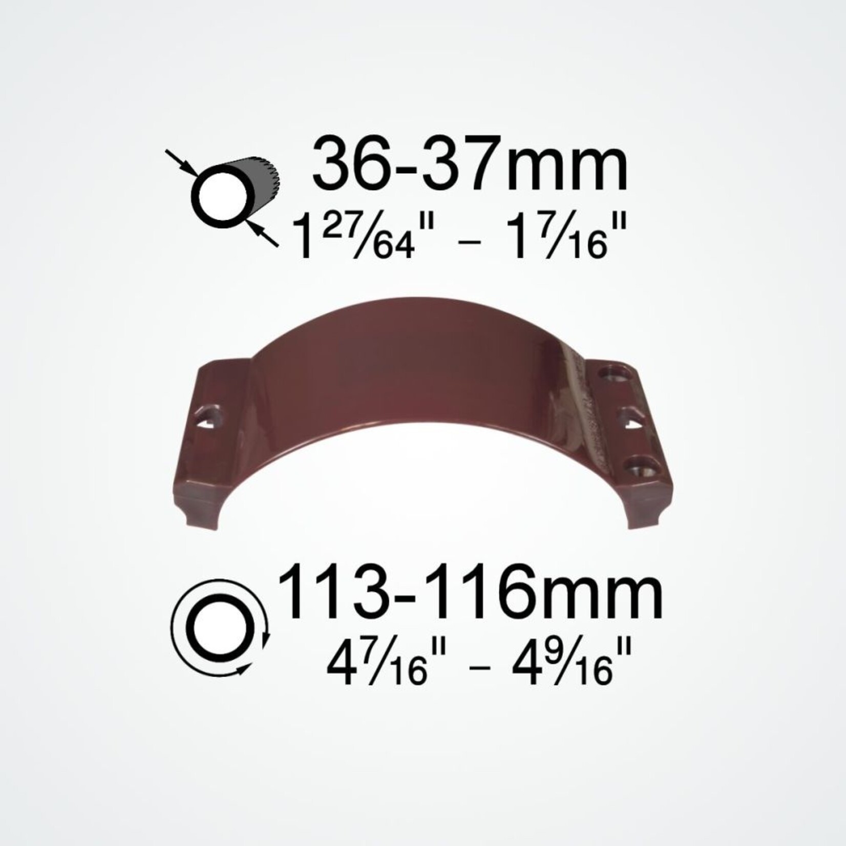 Clamcleat Clamp for 113-116mm circumference aubergine - Loose
