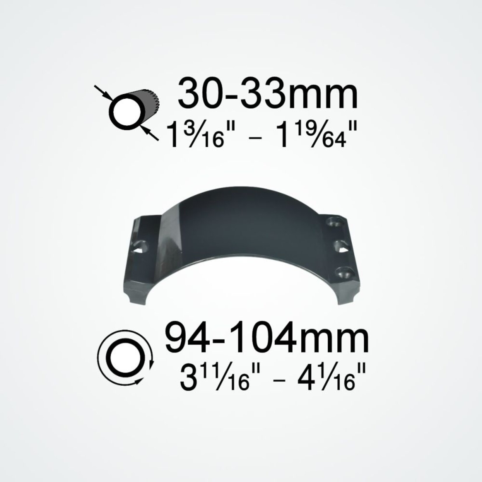 Clamcleat Clamp for 103-105mm circumference grafietgrijs - Loose