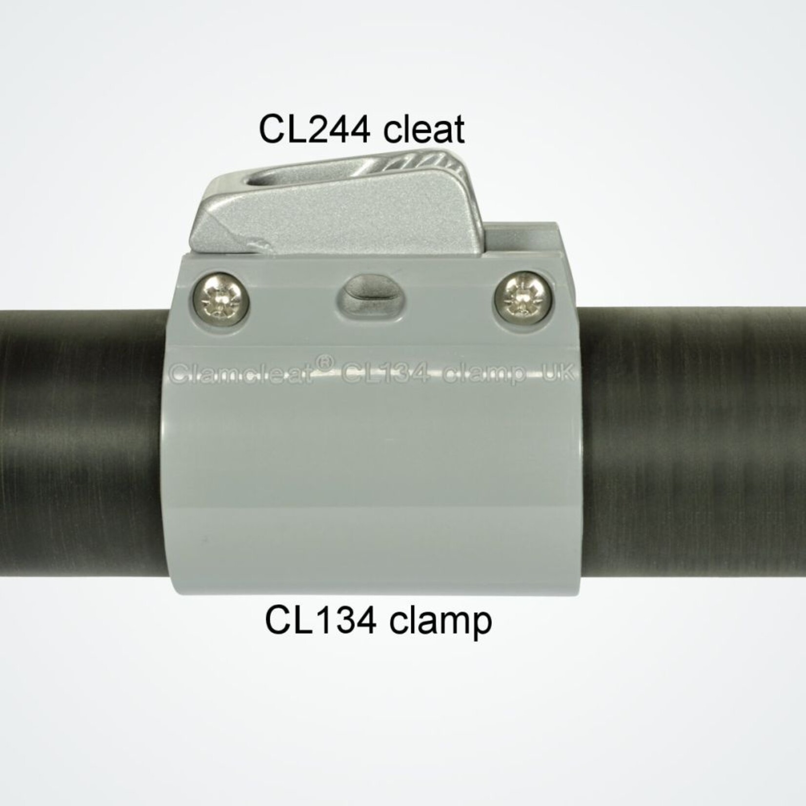 Clamcleat Aluminium Boom Cleat Retail Pack with CL244. CL134. 2 Screws & 1  Rubber.