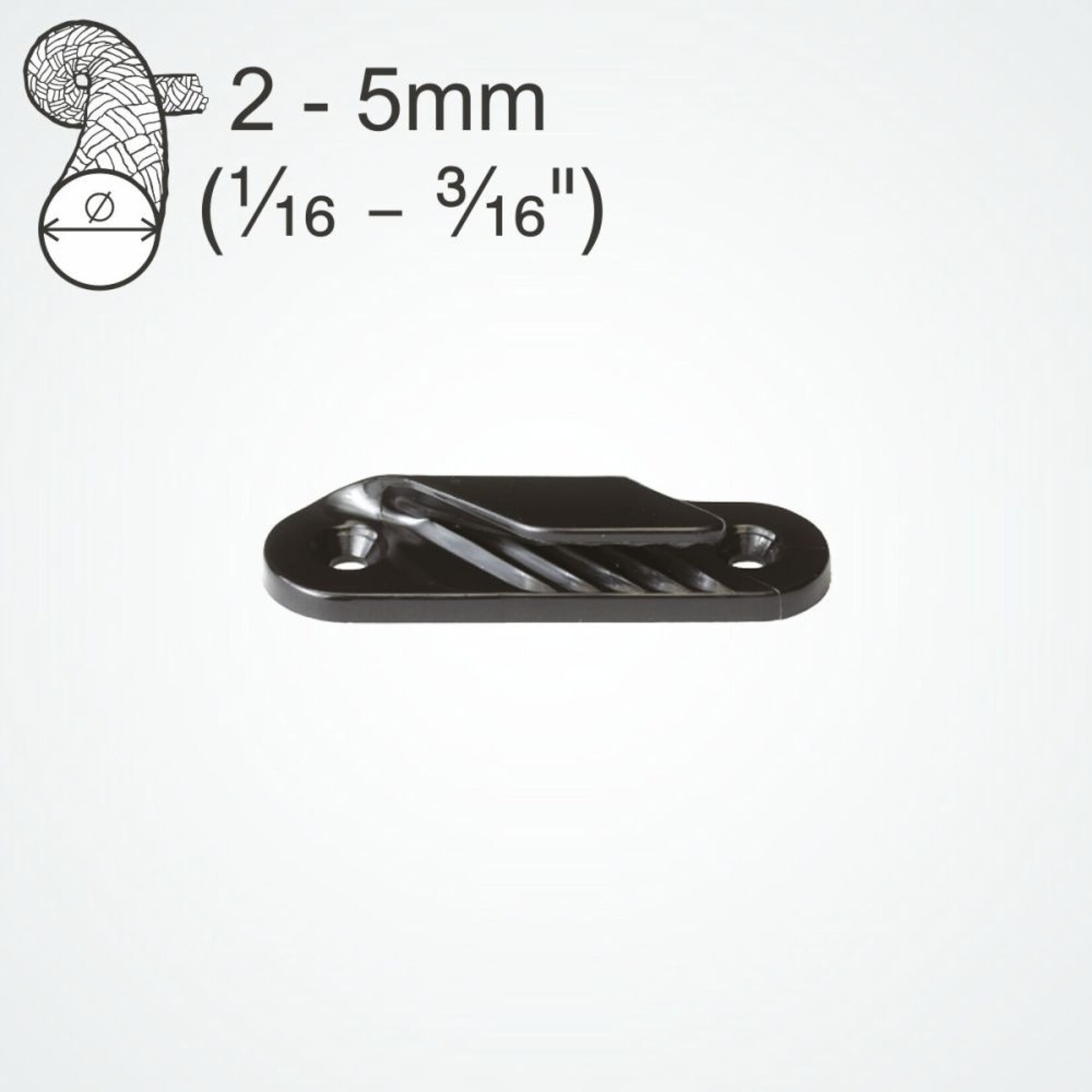 Clamcleat wit CL214 + B/Plate + Rivets