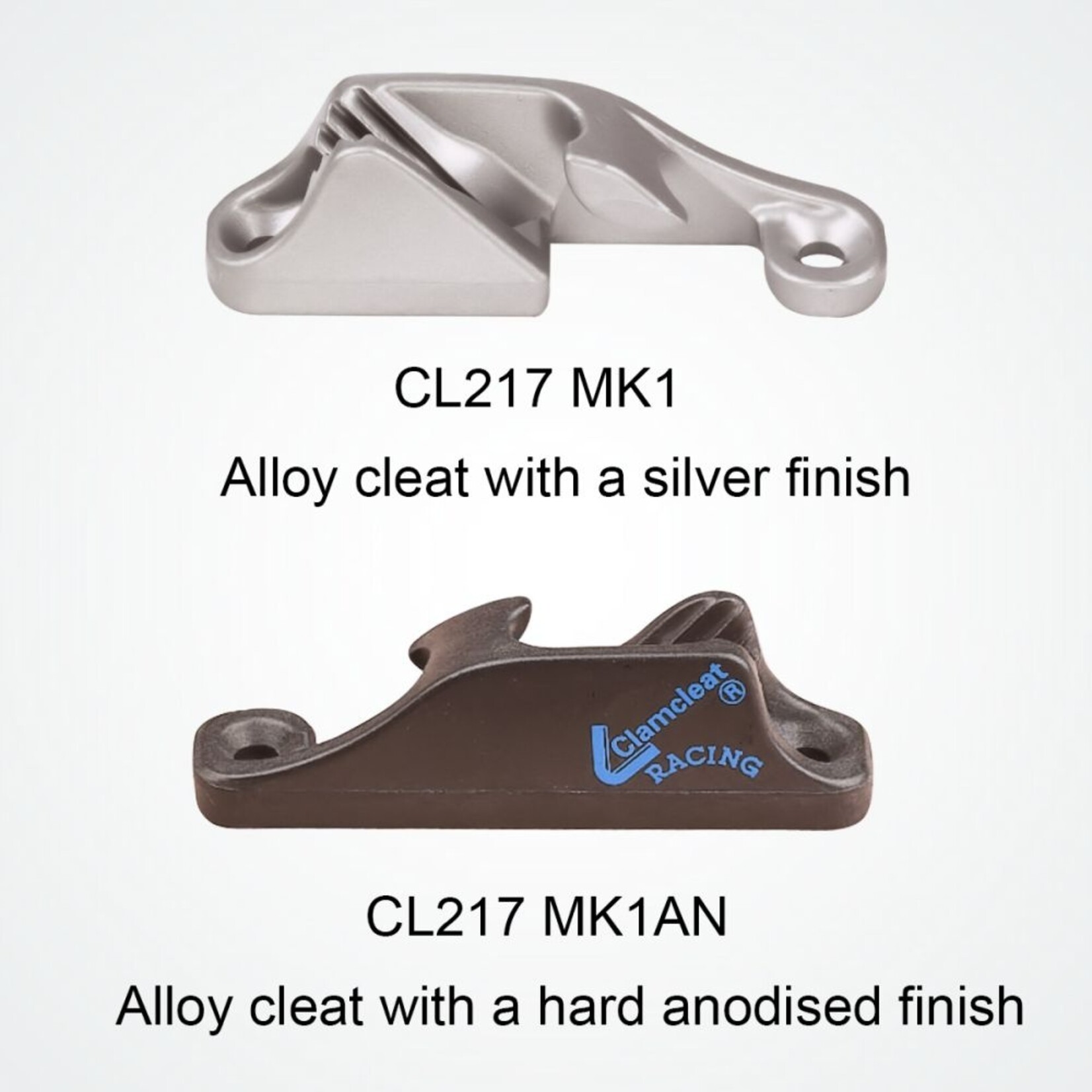 Clamcleat Side Entry MK1 (Starboard) zilver