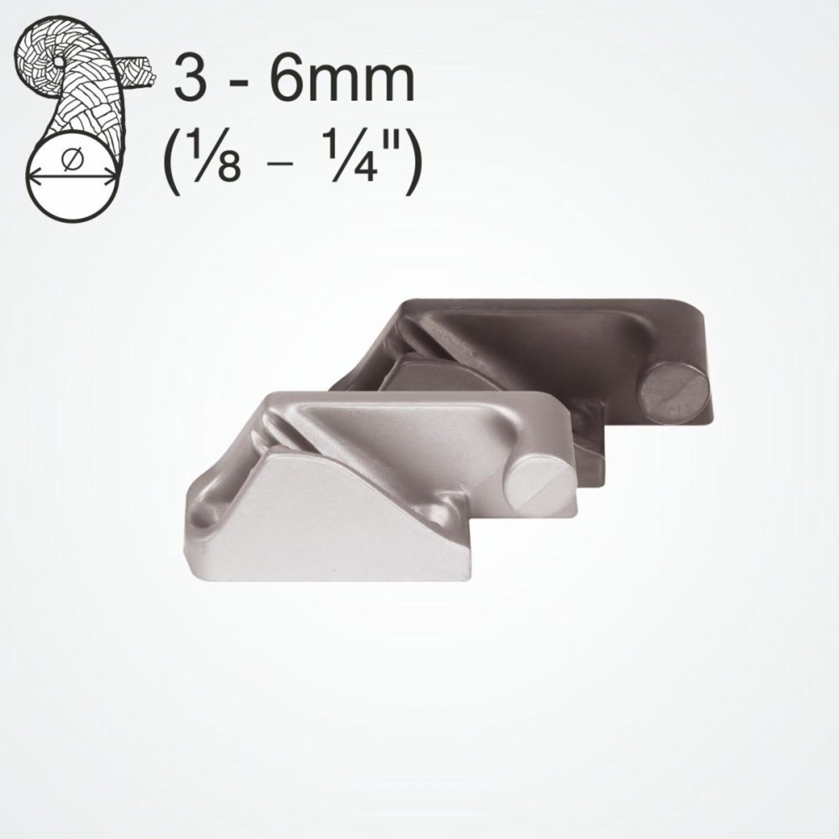Clamcleat Side Entry MK2AN (Starboard) hard geanodiseerd