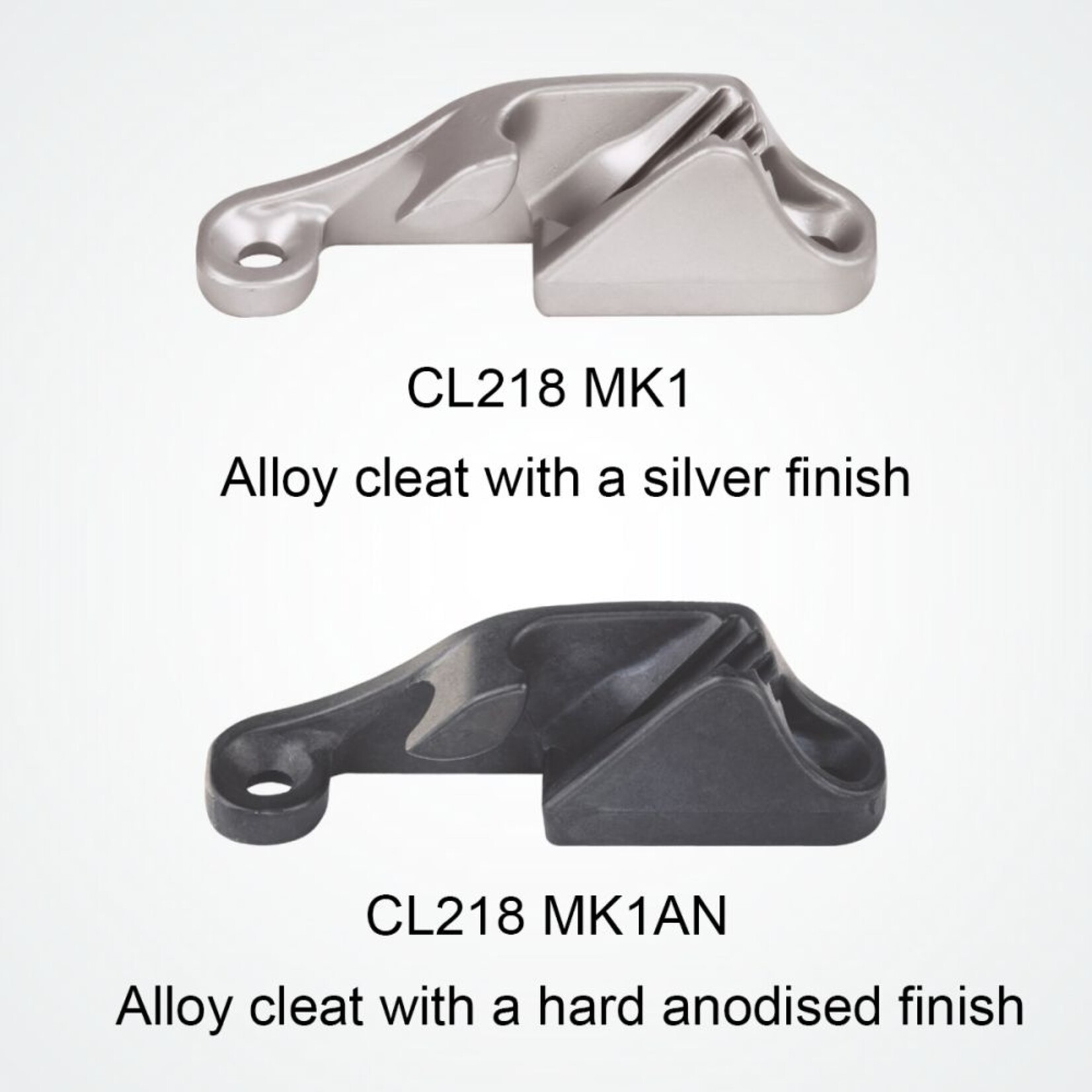 Clamcleat Side Entry MK1 (Port) zilver
