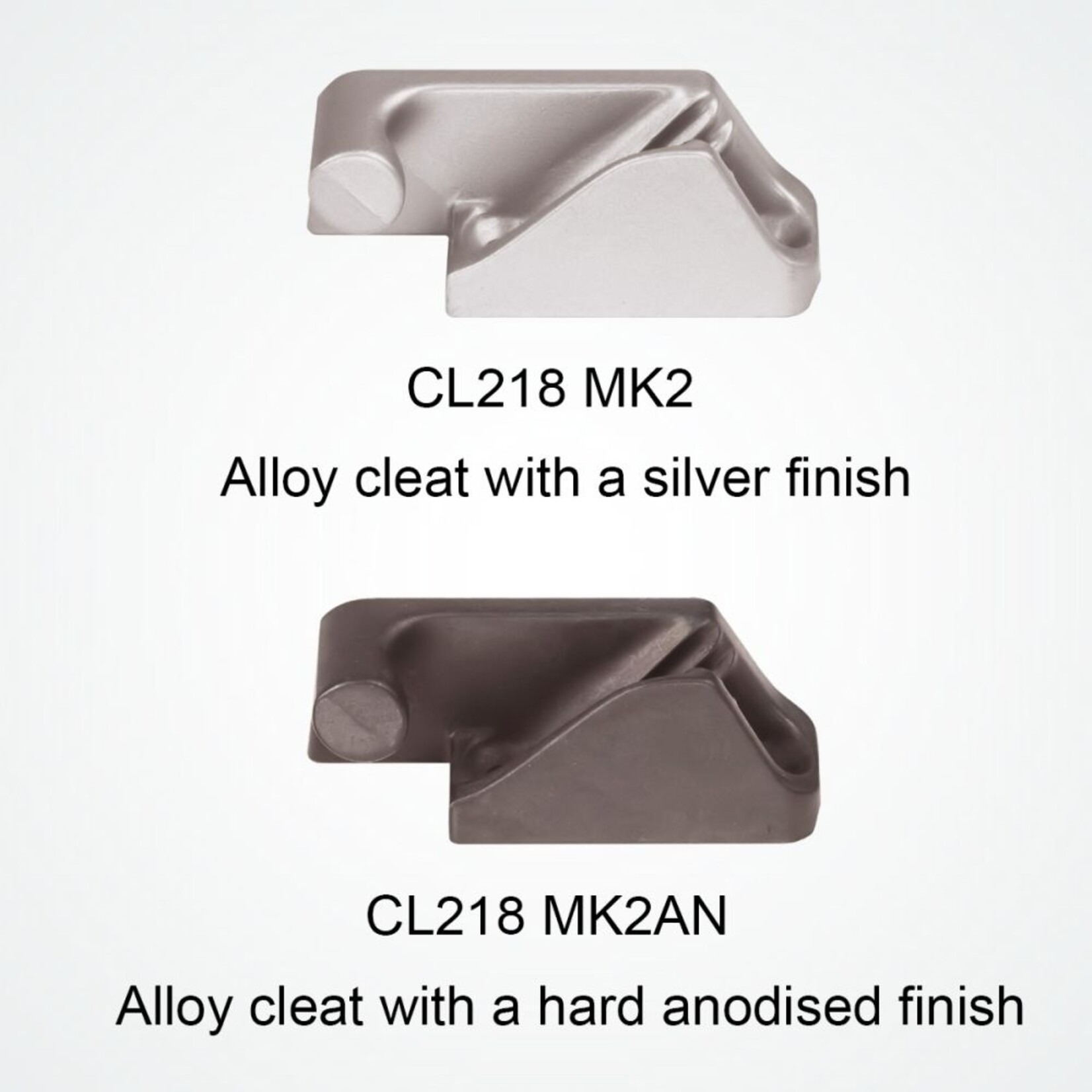 Clamcleat Side Entry MK2 (Port) zilver
