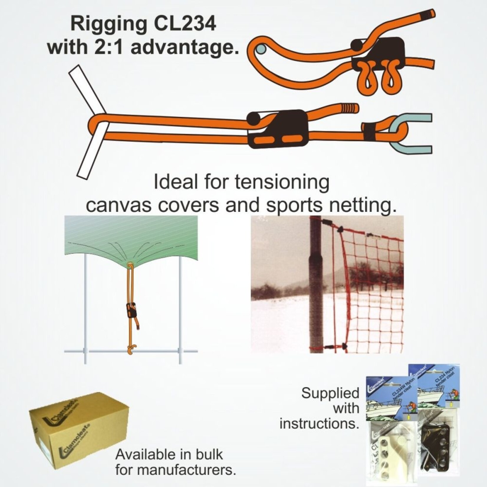 Clamcleat Fender Large Loop Cleat