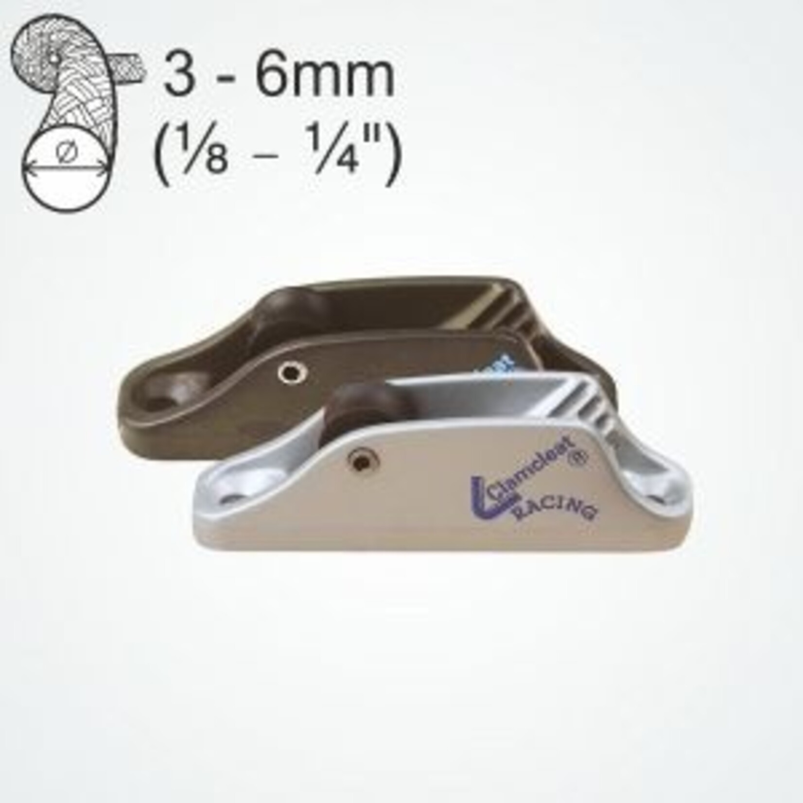 Clamcleat Roller Fairlead MK1 zilver Racing Junior