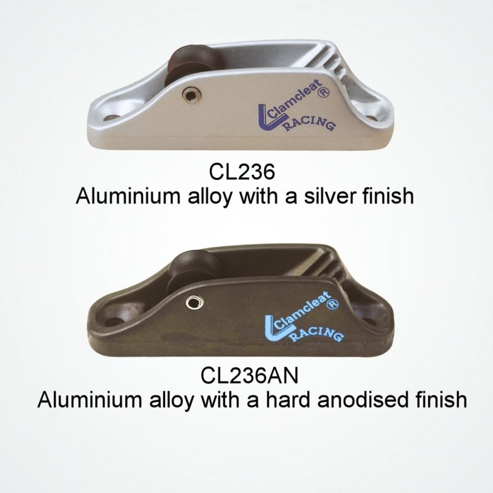 Clamcleat Roller Fairlead MK1 zilver Racing Junior