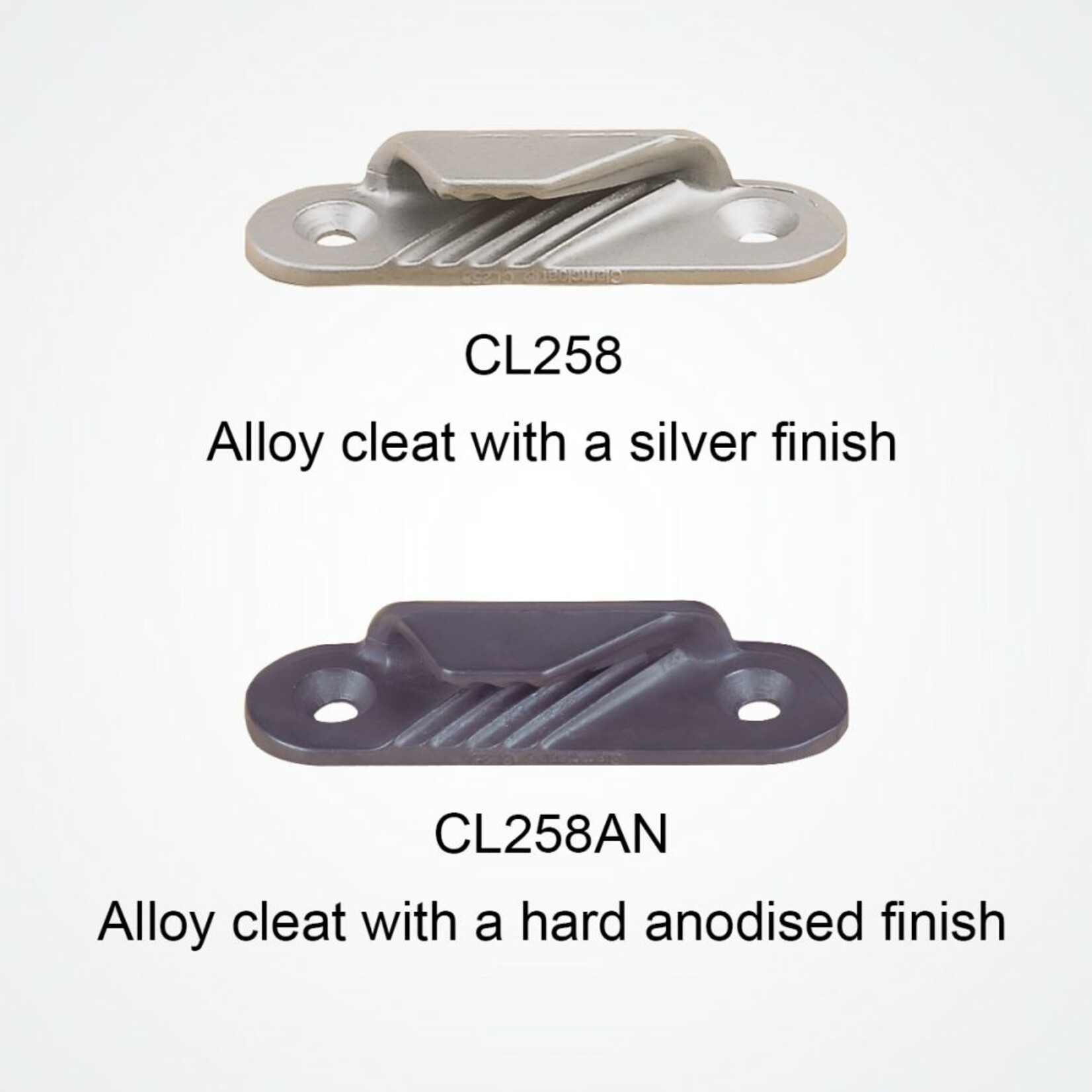 Clamcleat Racing Fine Line (Starboard) hard geanodiseerd