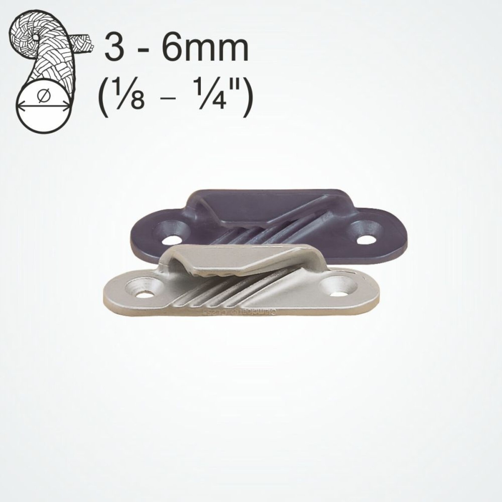 Clamcleat Racing F'Line (S'Board) hard geanodiseerd + Plate